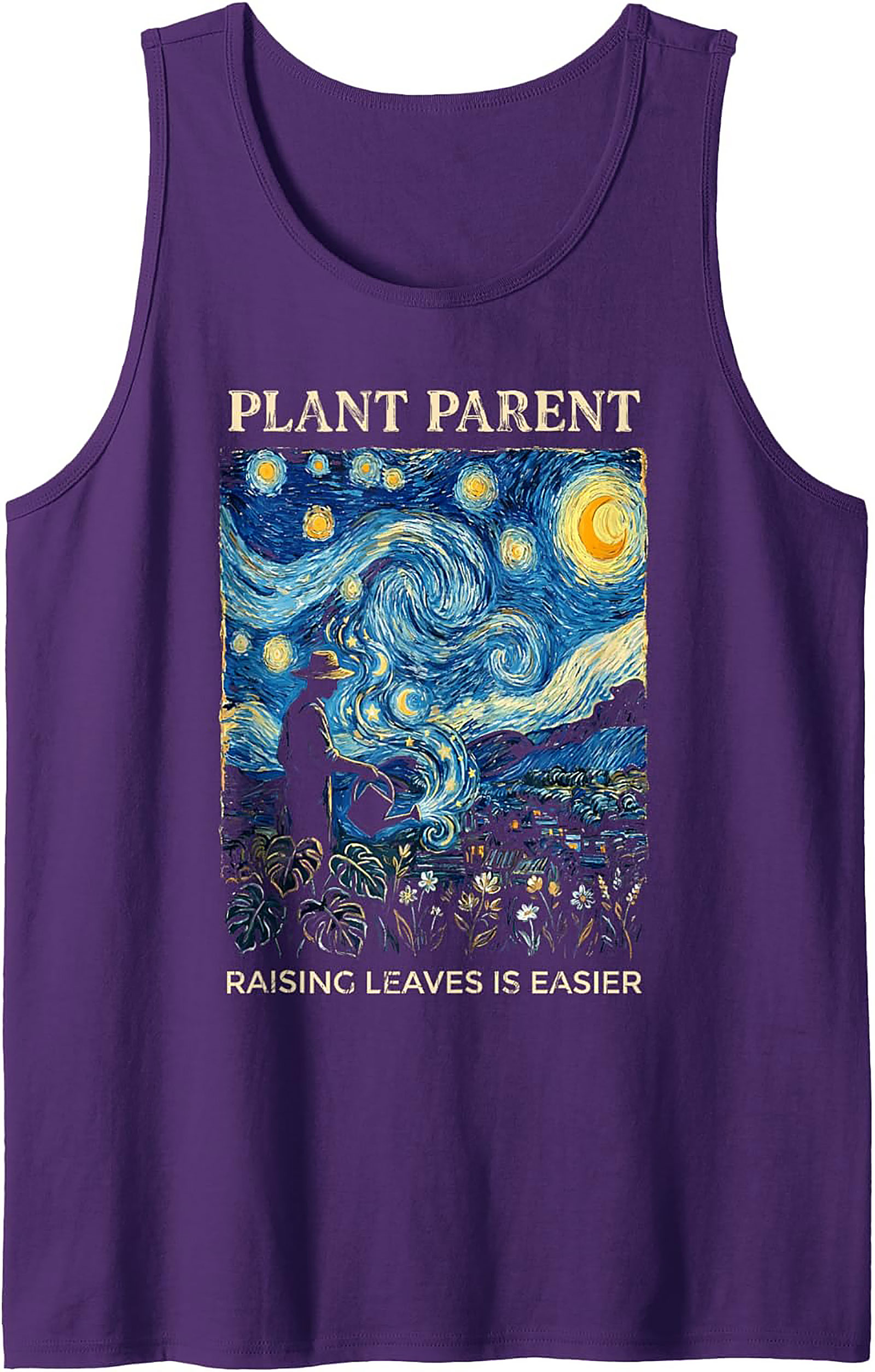 Plant Parent Starry Night Tank Top - Raising Leaves Shirt
