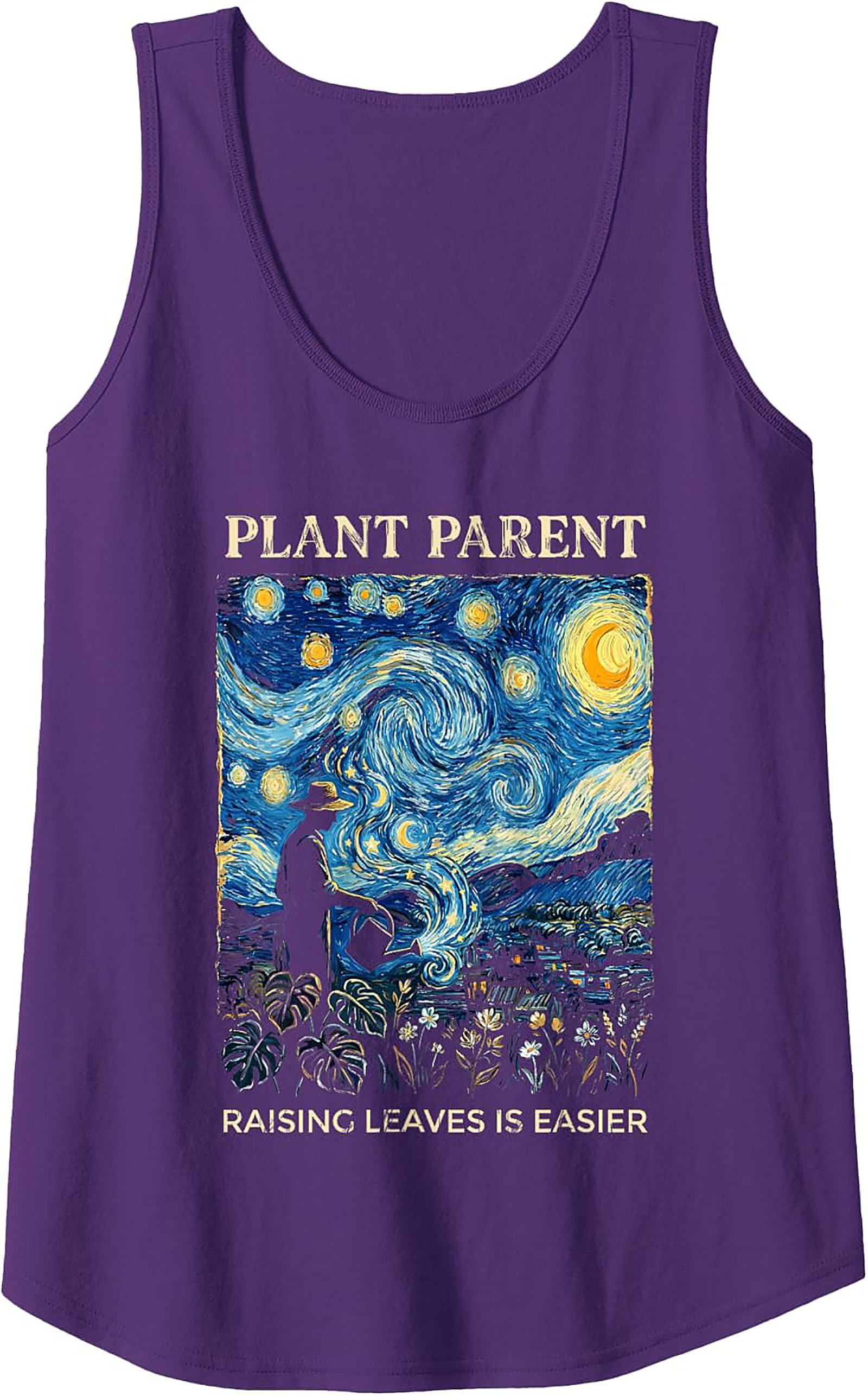 Plant Parent Starry Night Tank Top - Raising Leaves Shirt