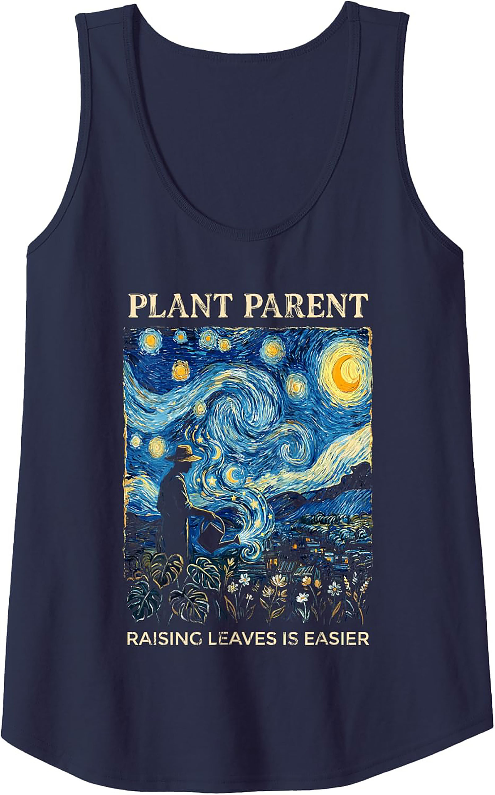 Plant Parent Starry Night Tank Top - Raising Leaves Shirt