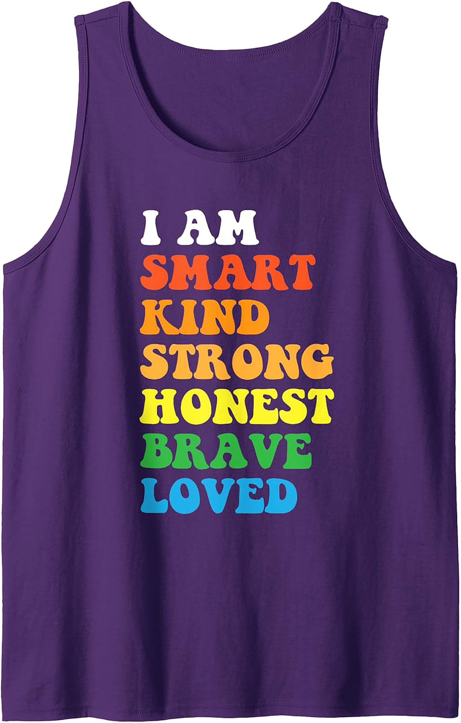  I Am Smart Kind Strong Graphic Tank Top Positive Affirmation