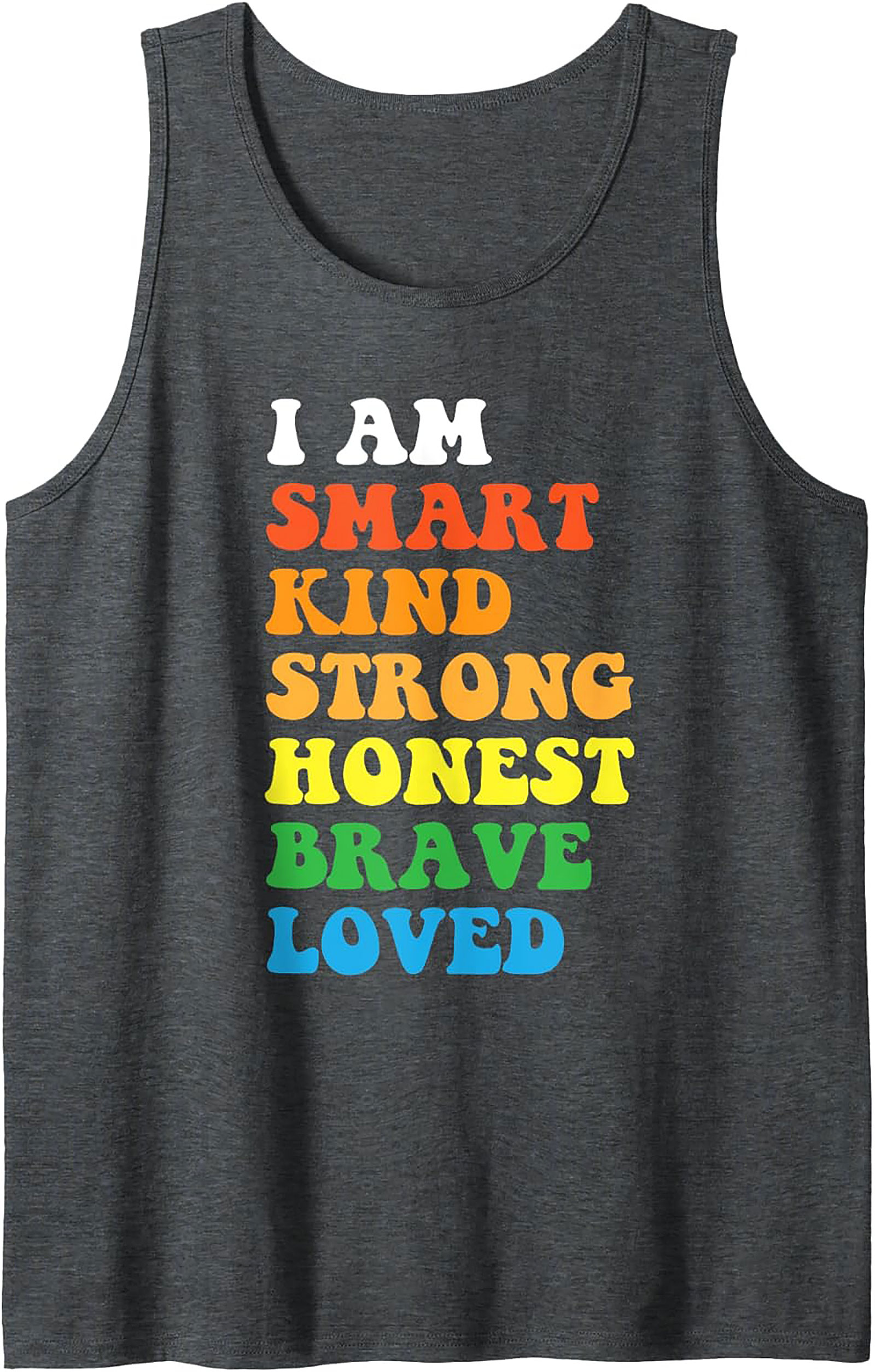 I Am Smart Kind Strong Graphic Tank Top Positive Affirmation
