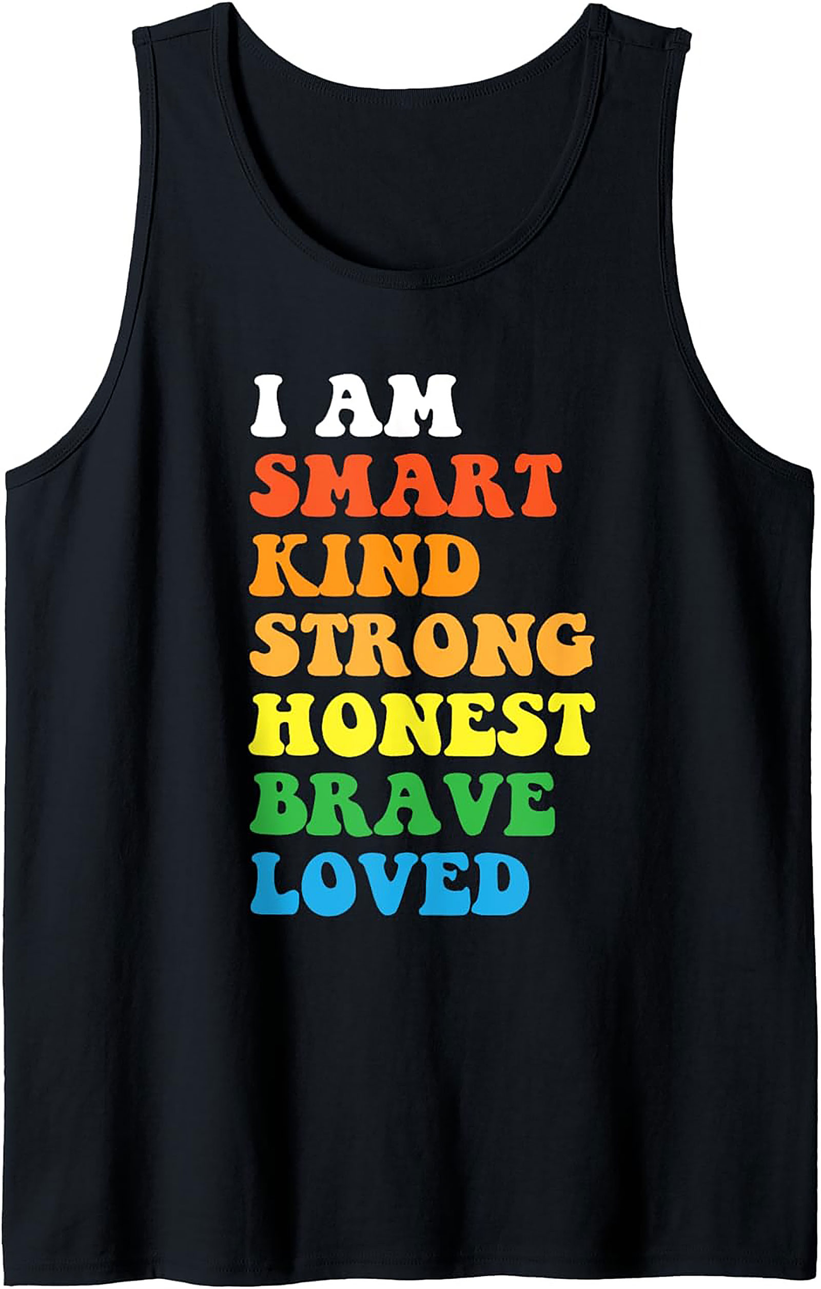  I Am Smart Kind Strong Graphic Tank Top Positive Affirmation