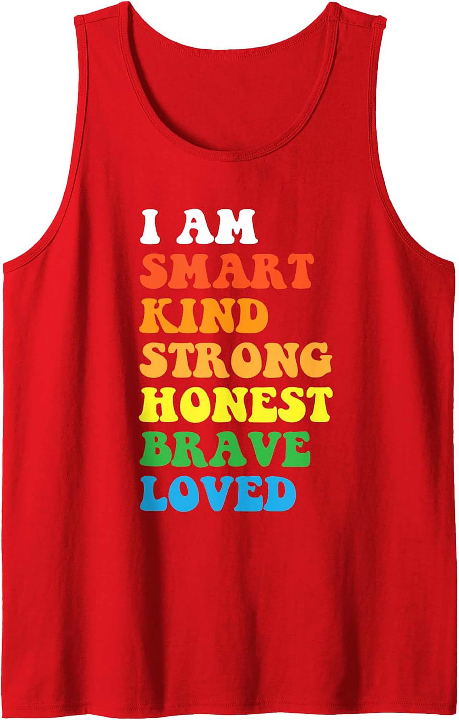  I Am Smart Kind Strong Graphic Tank Top Positive Affirmation