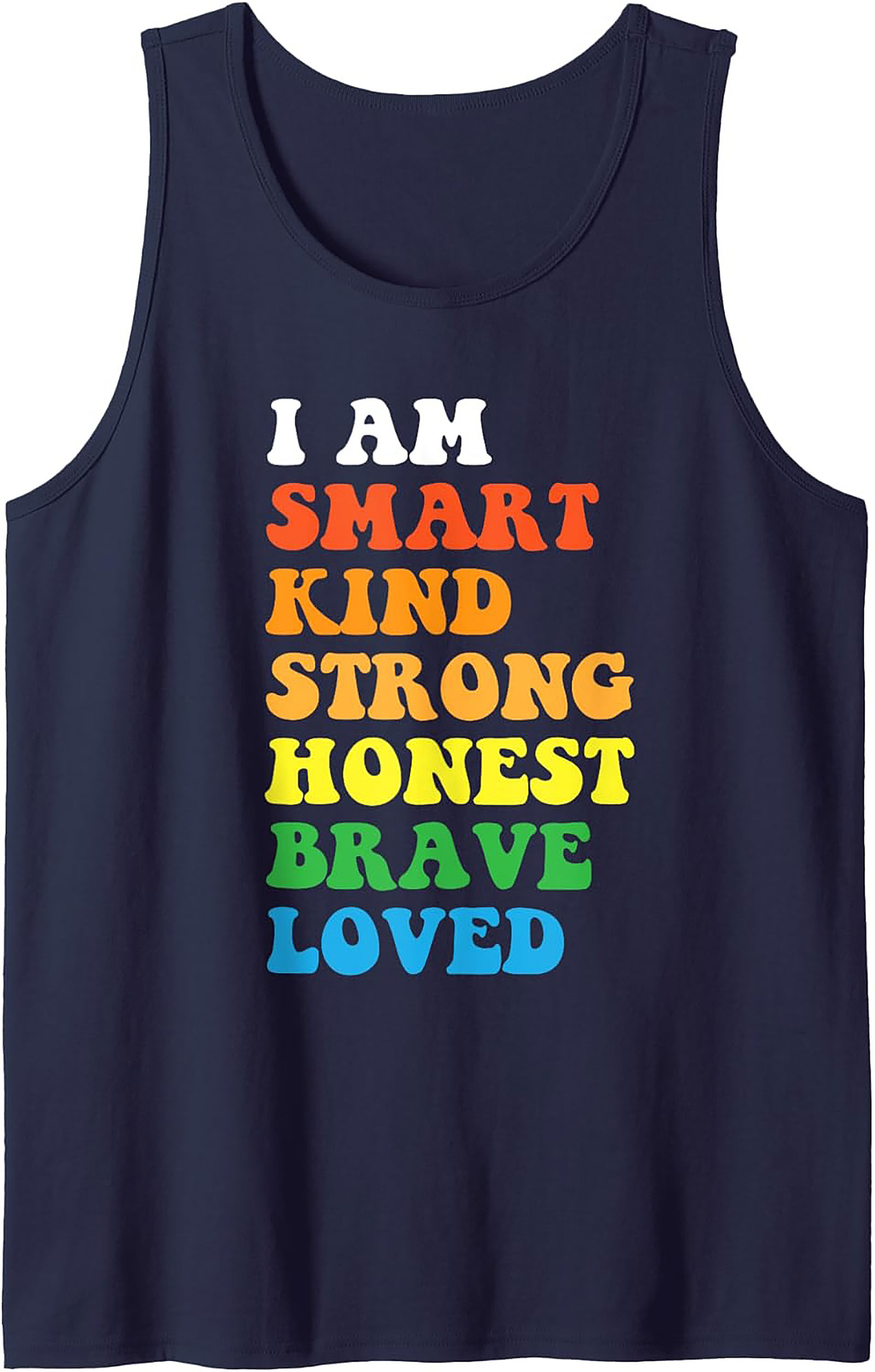  I Am Smart Kind Strong Graphic Tank Top Positive Affirmation