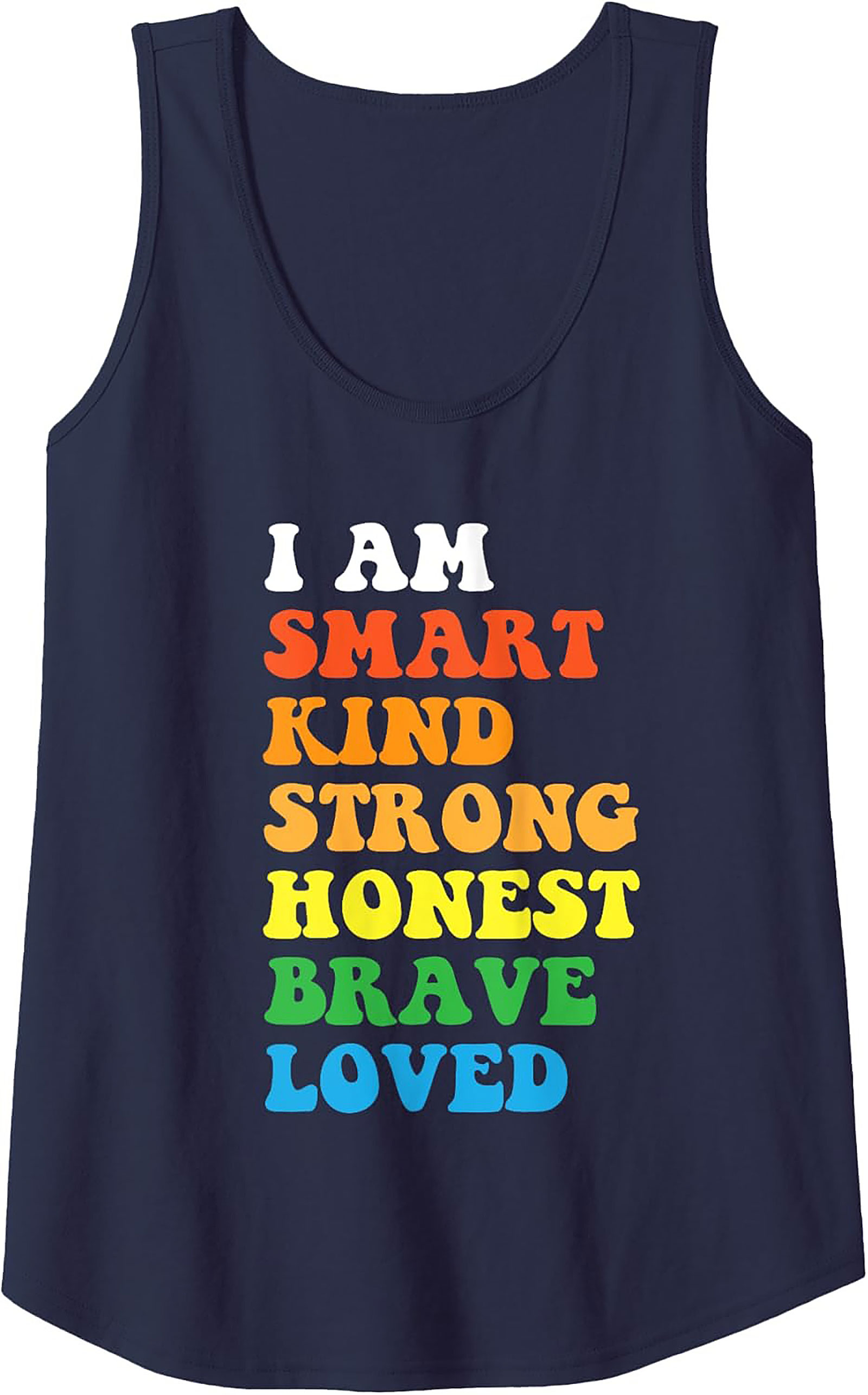  I Am Smart Kind Strong Graphic Tank Top Positive Affirmation