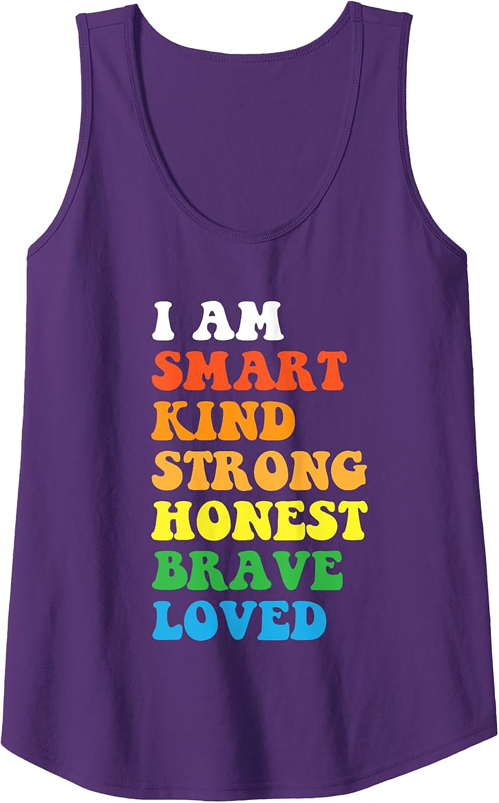  I Am Smart Kind Strong Graphic Tank Top Positive Affirmation