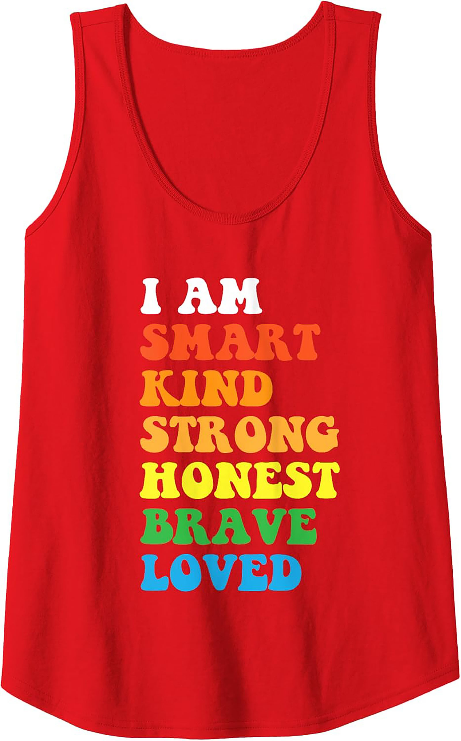  I Am Smart Kind Strong Graphic Tank Top Positive Affirmation
