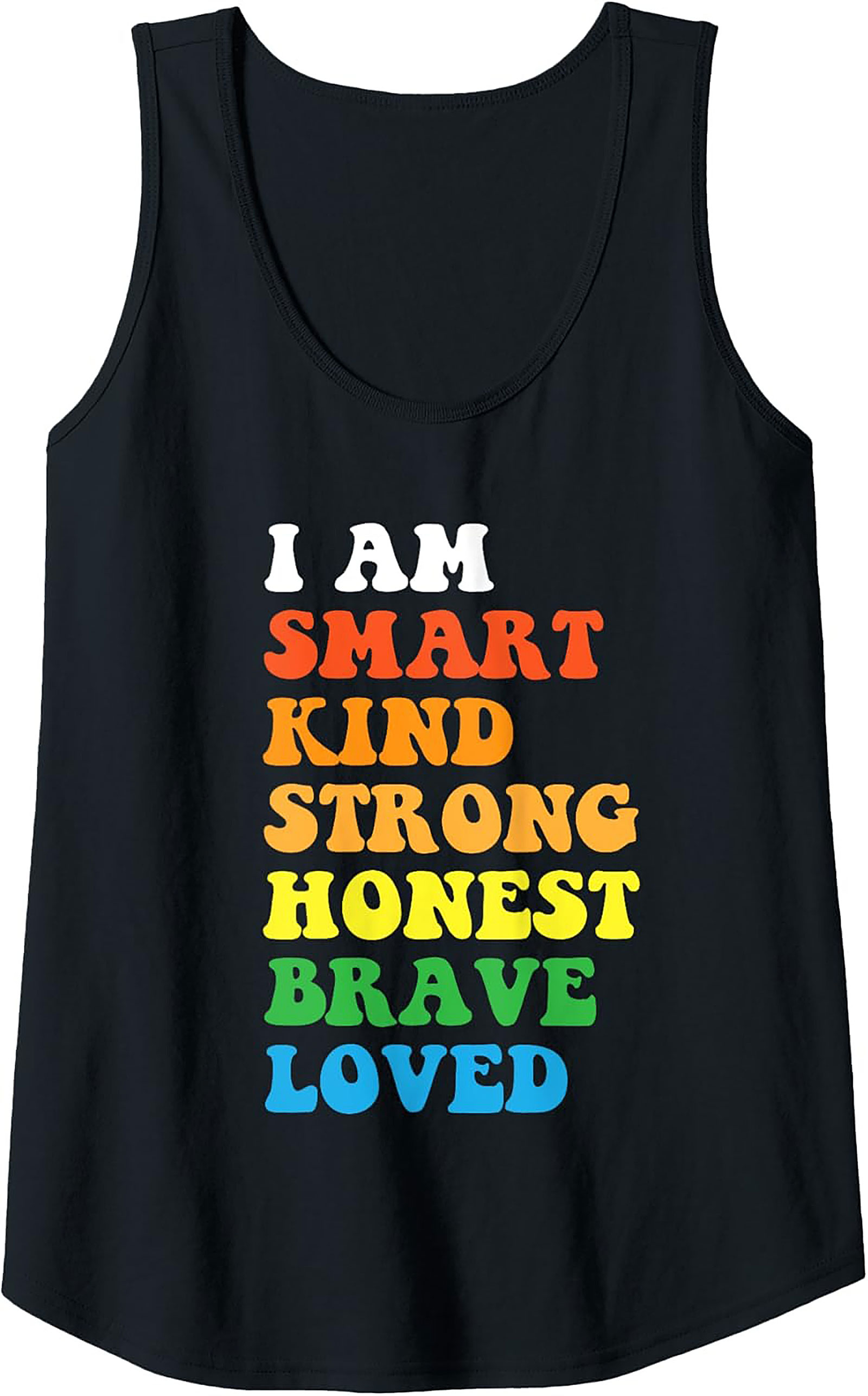  I Am Smart Kind Strong Graphic Tank Top Positive Affirmation