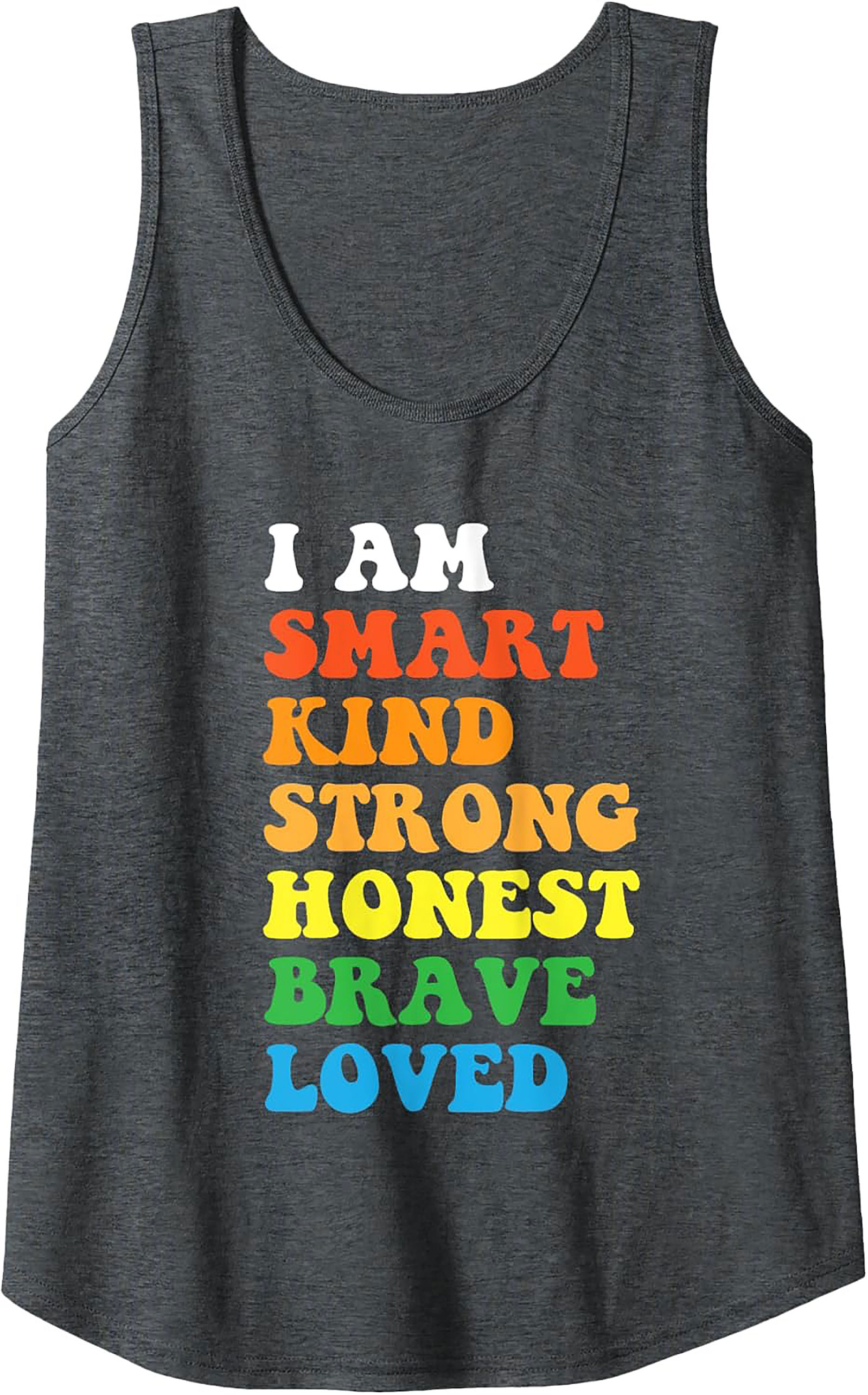  I Am Smart Kind Strong Graphic Tank Top Positive Affirmation