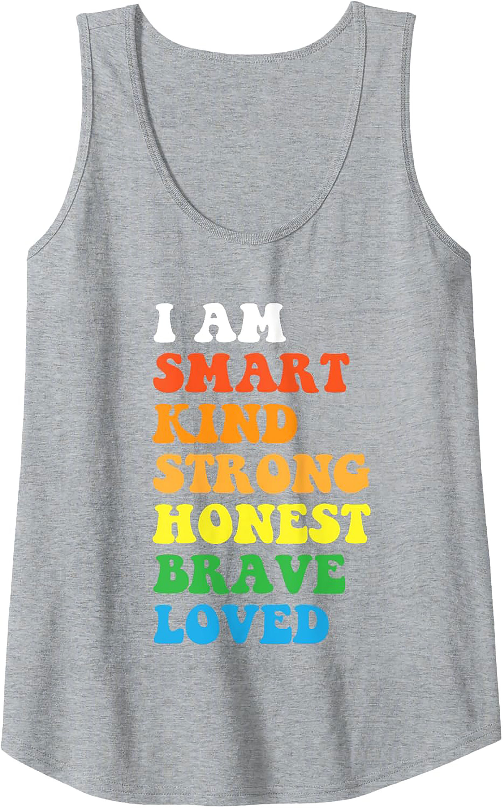 I Am Smart Kind Strong Graphic Tank Top Positive Affirmation