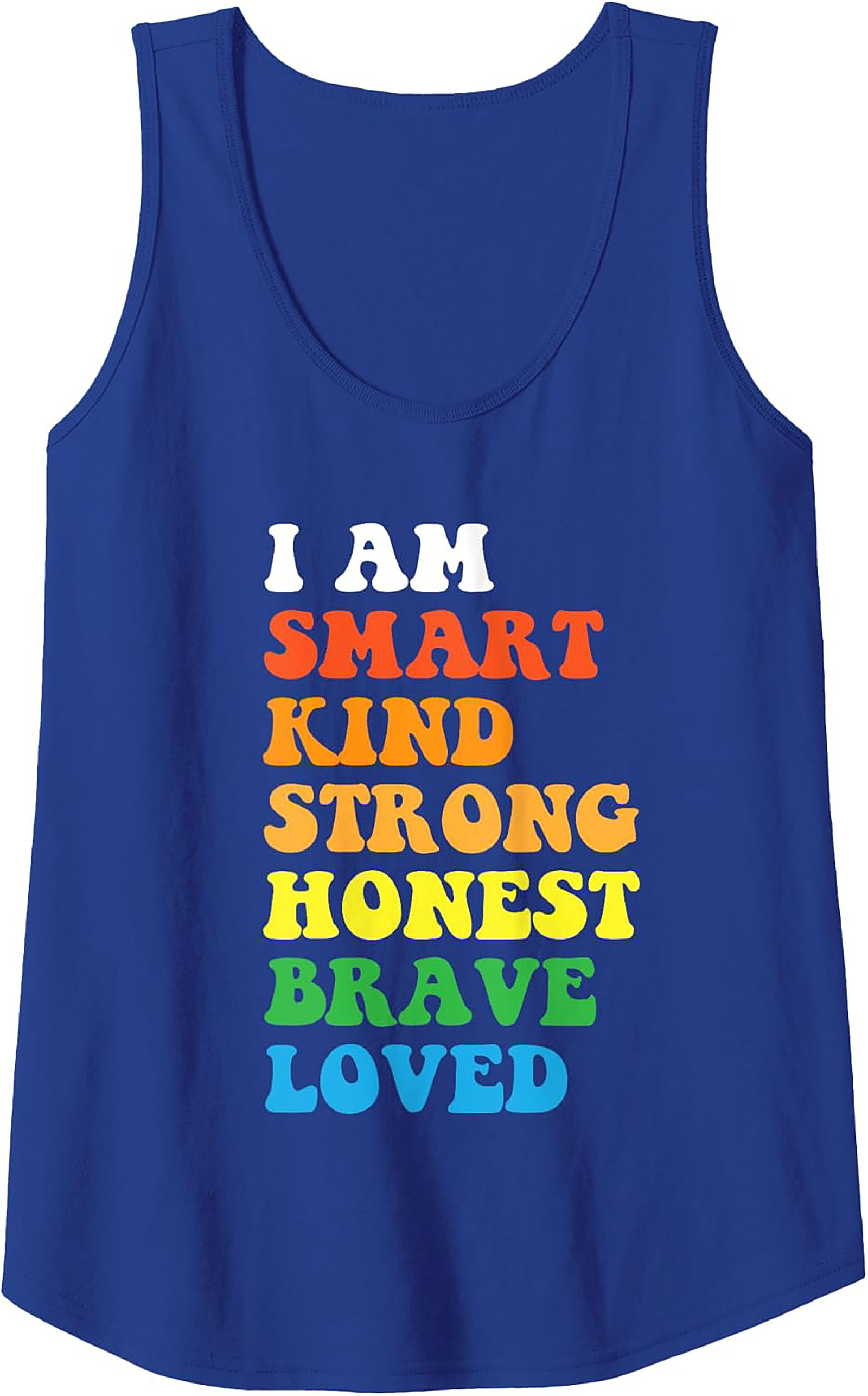  I Am Smart Kind Strong Graphic Tank Top Positive Affirmation