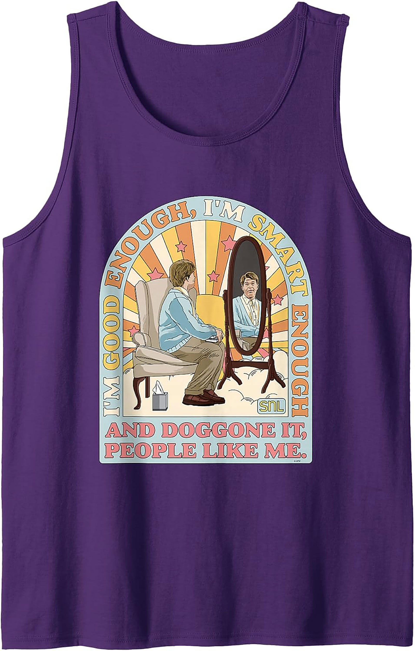 Stuart Smalley SNL Graphic Tank Top I'm Good Enough