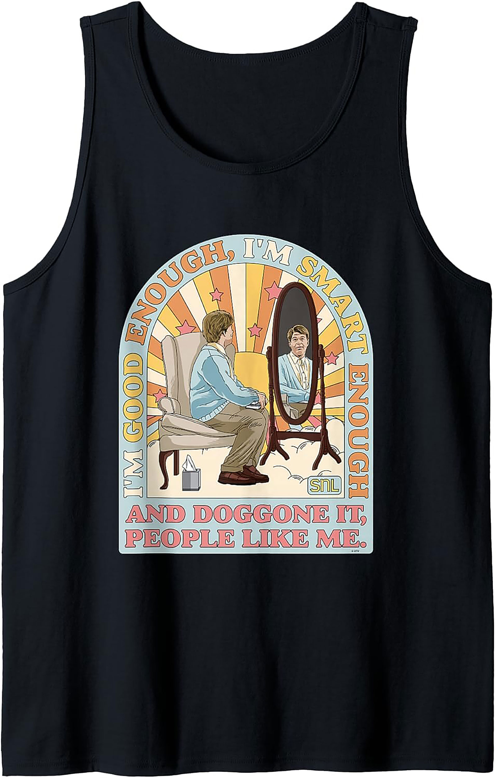 Stuart Smalley SNL Graphic Tank Top I'm Good Enough