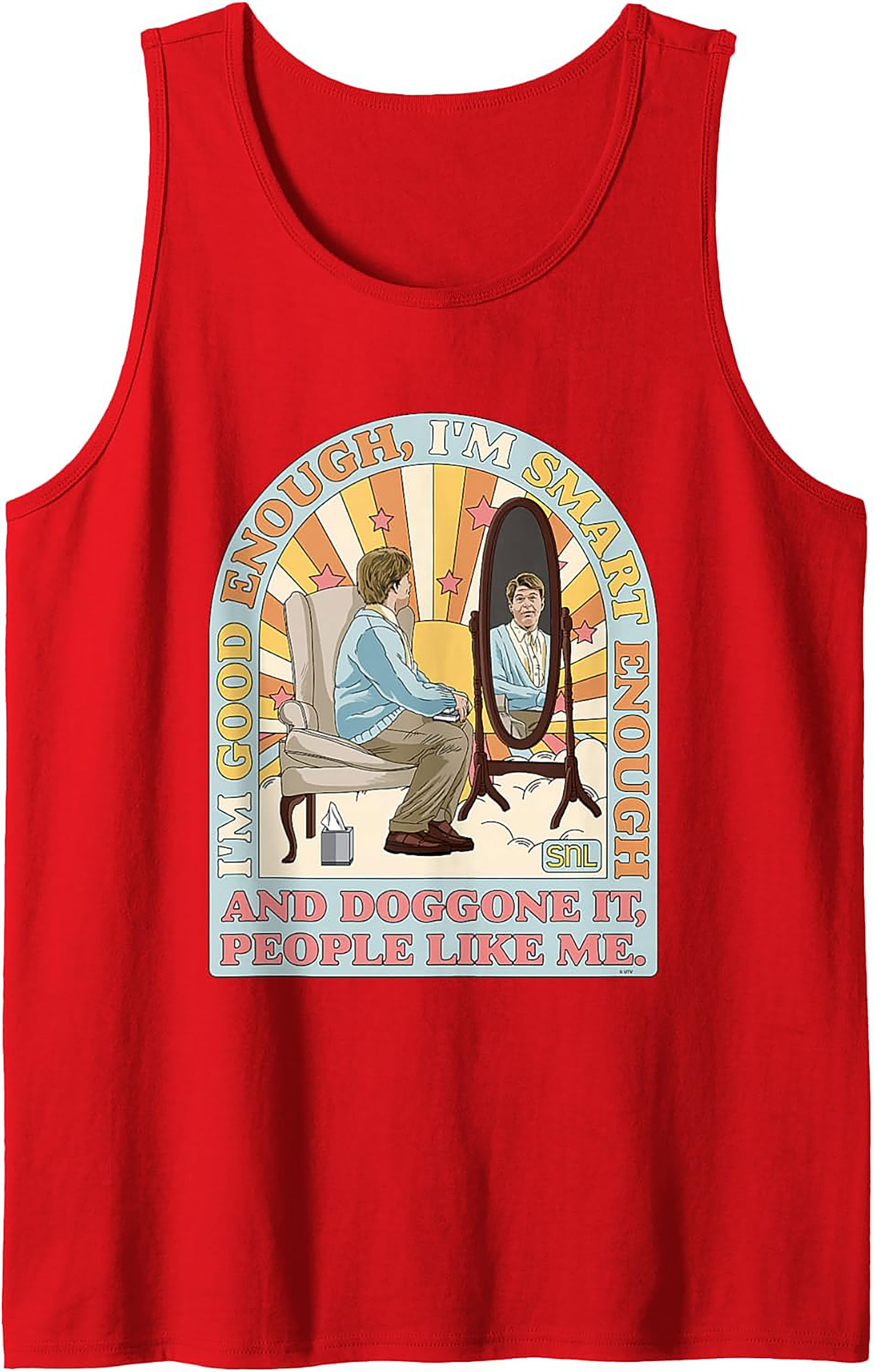 Stuart Smalley SNL Graphic Tank Top I'm Good Enough