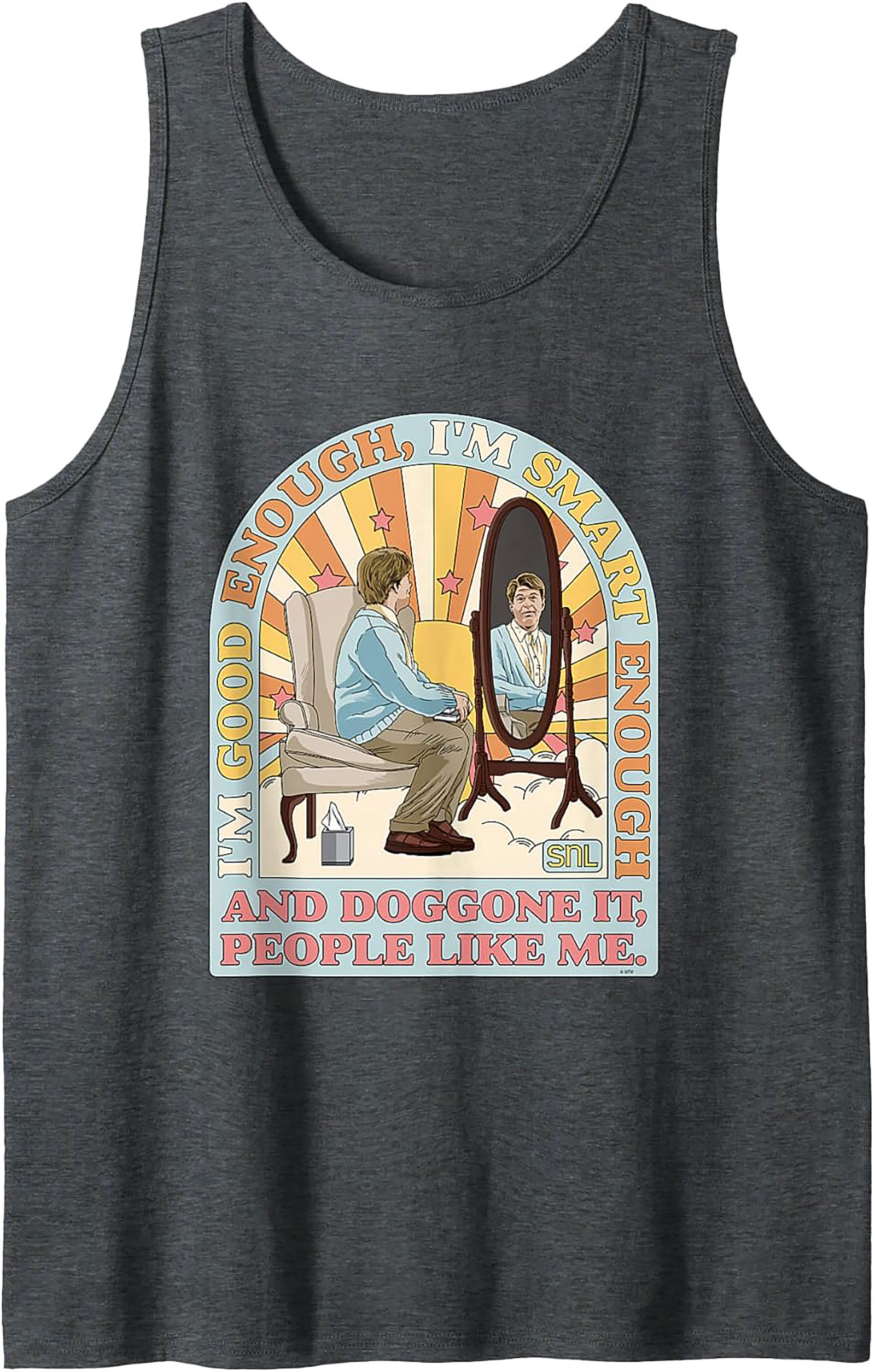 Stuart Smalley SNL Graphic Tank Top I'm Good Enough