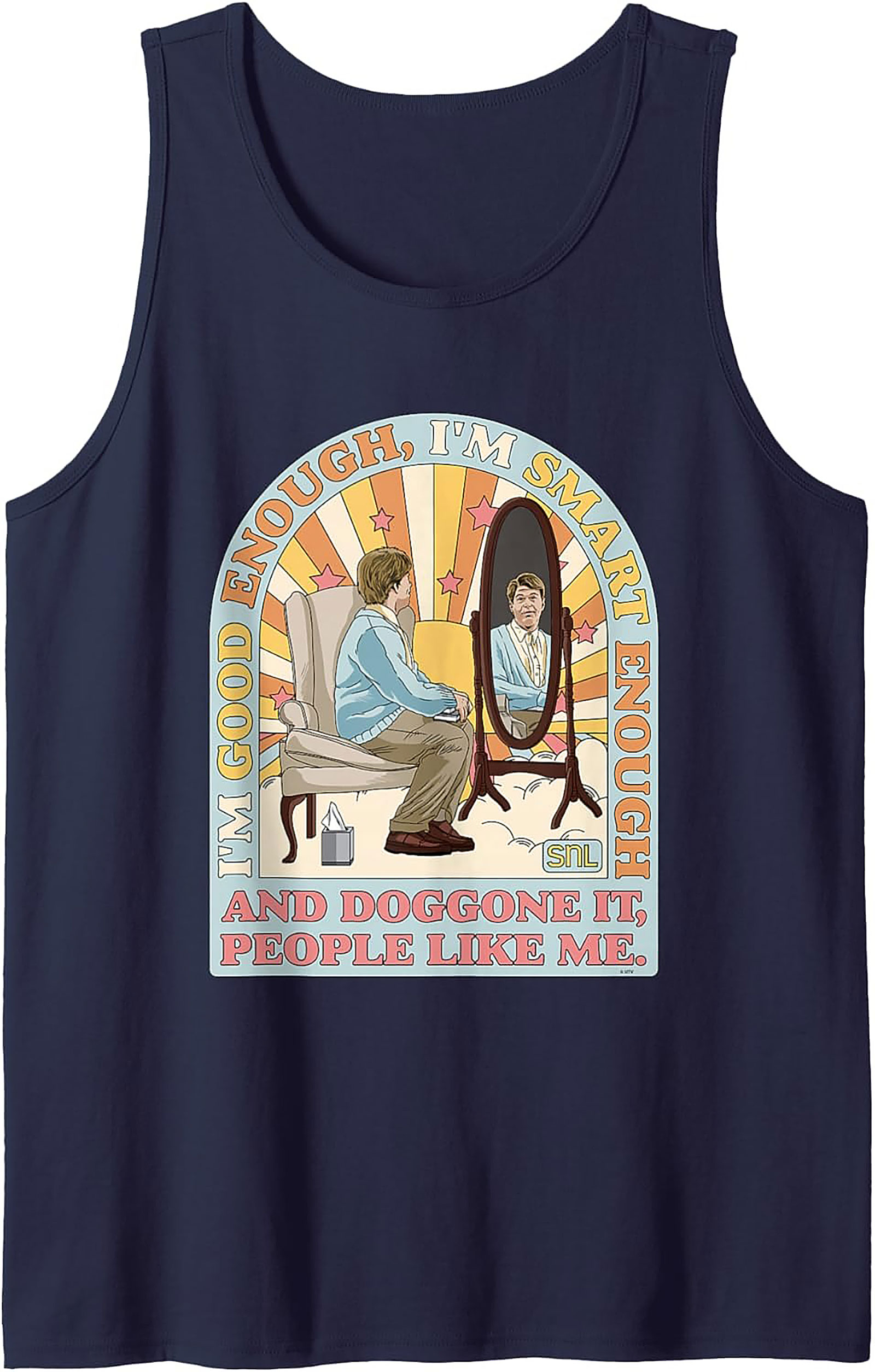 Stuart Smalley SNL Graphic Tank Top I'm Good Enough