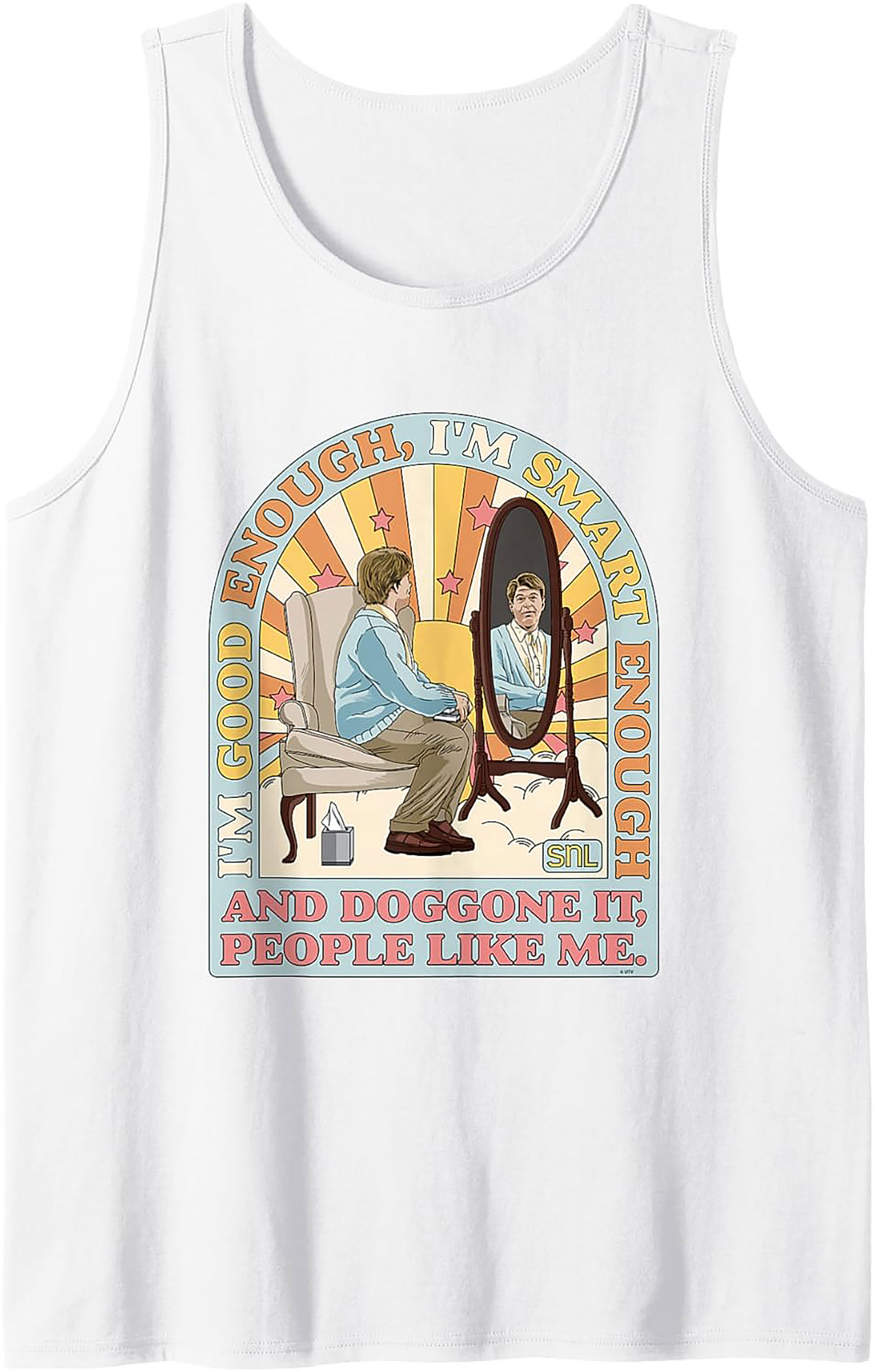 Stuart Smalley SNL Graphic Tank Top I'm Good Enough