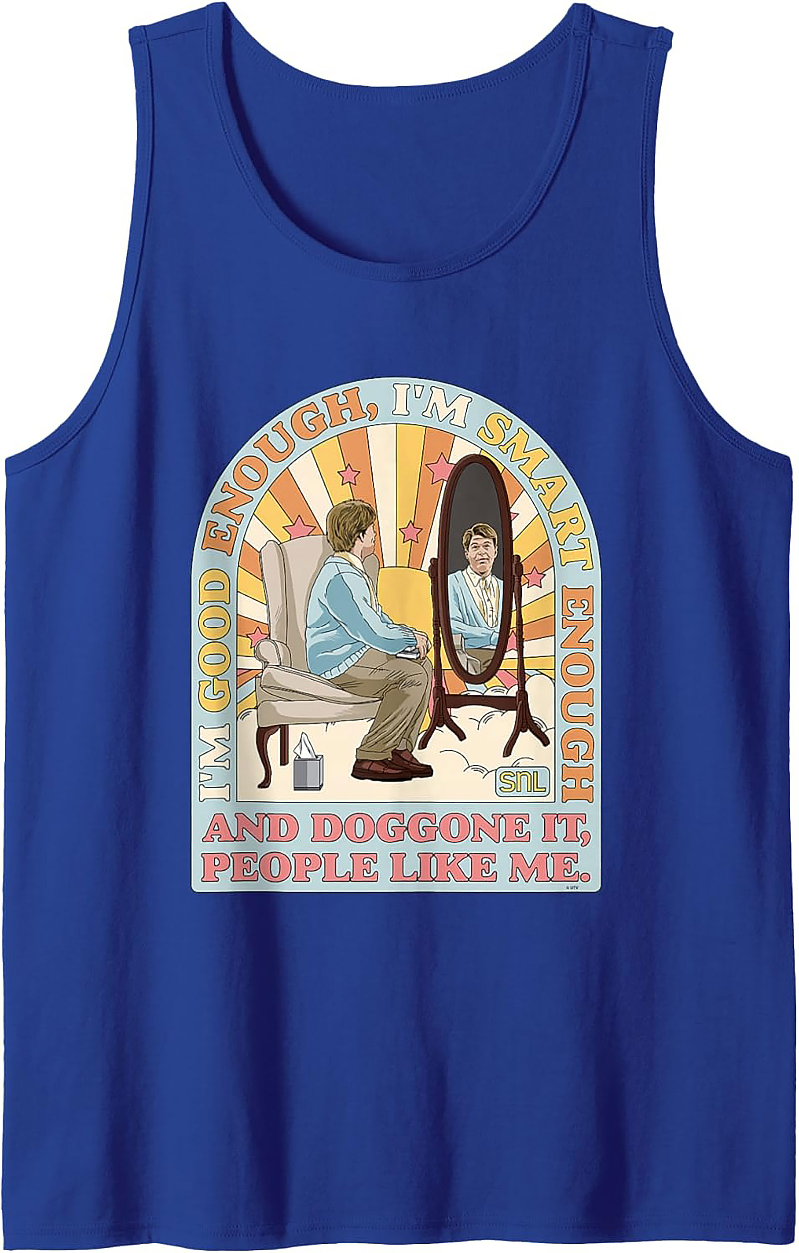 Stuart Smalley SNL Graphic Tank Top I'm Good Enough