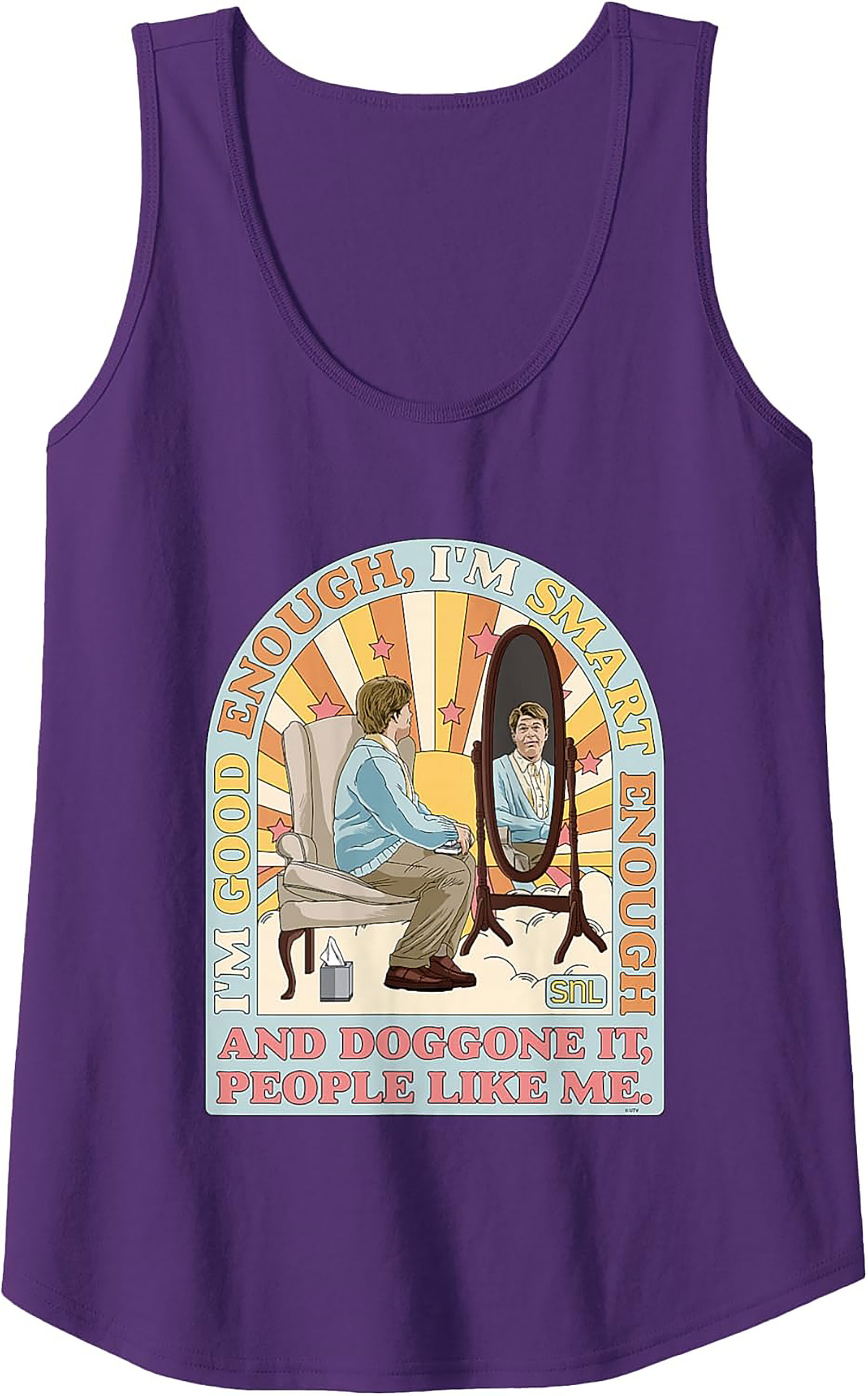 Stuart Smalley SNL Graphic Tank Top I'm Good Enough