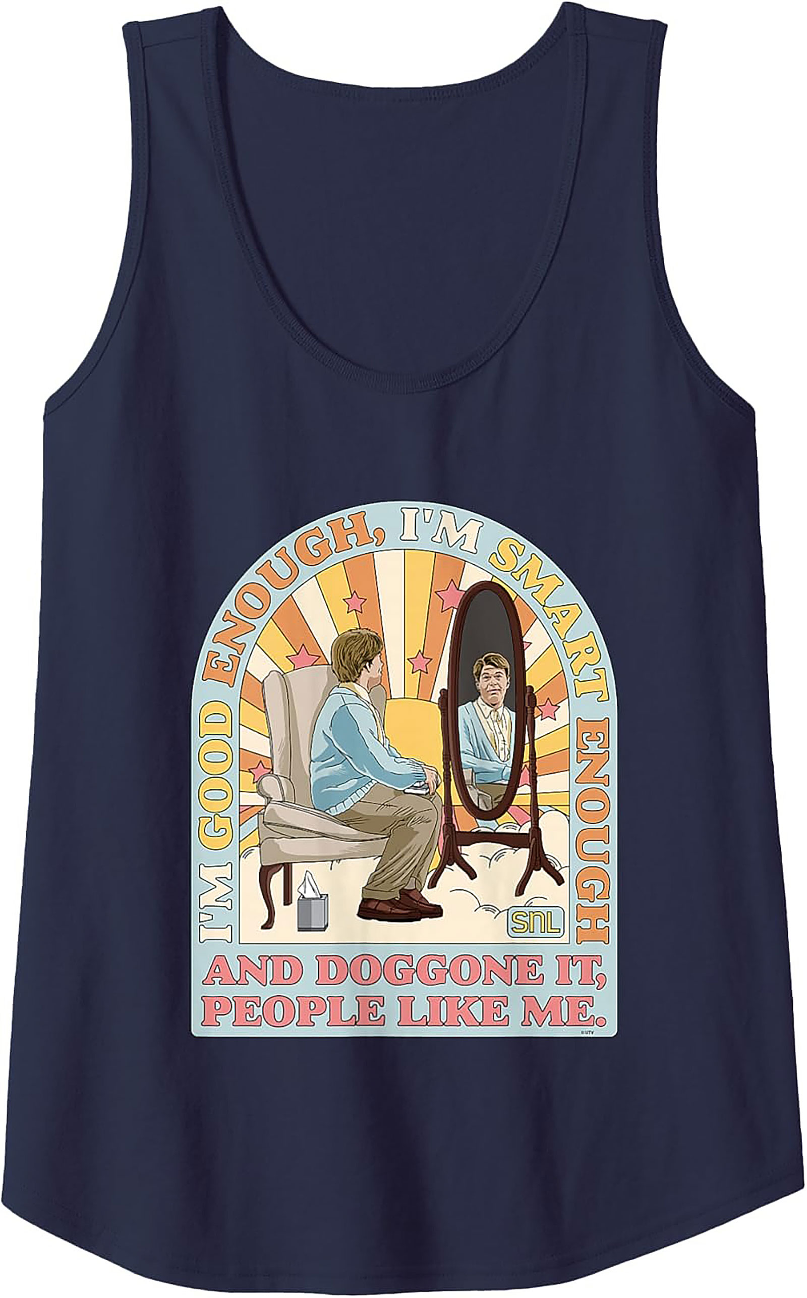 Stuart Smalley SNL Graphic Tank Top I'm Good Enough