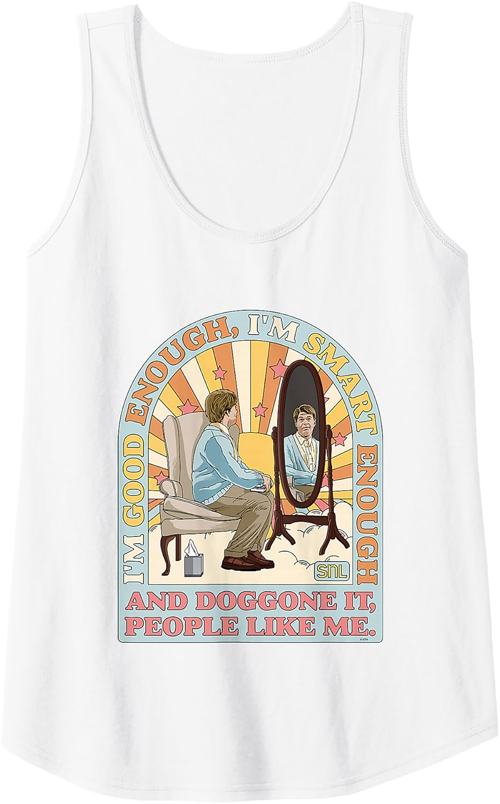 Stuart Smalley SNL Graphic Tank Top I'm Good Enough