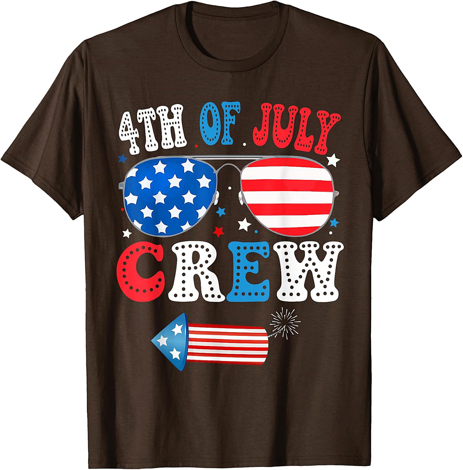 4th of July Crew T-shirt | Patriotic Aviator Graphic Tee