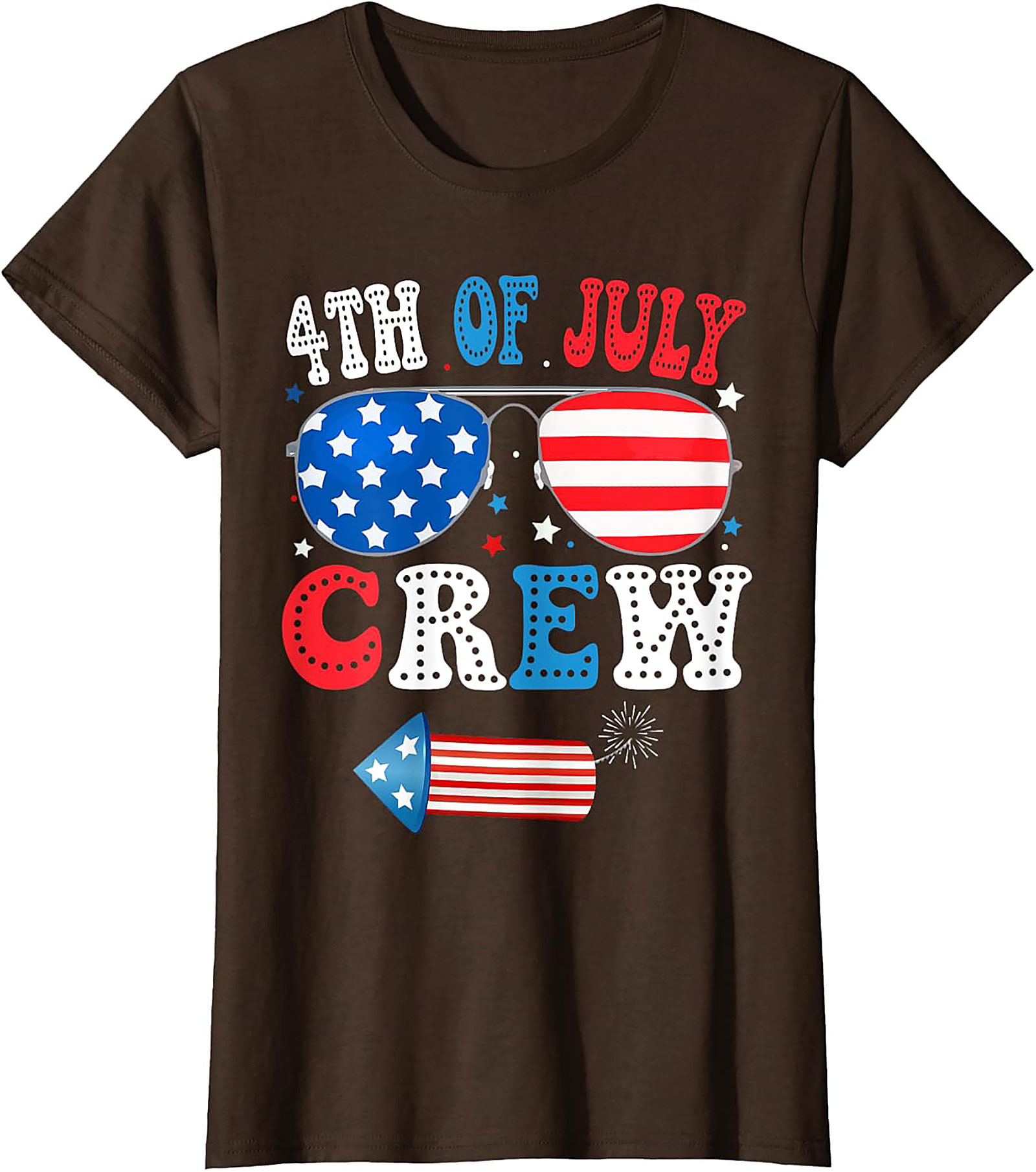 4th of July Crew T-shirt | Patriotic Aviator Graphic Tee