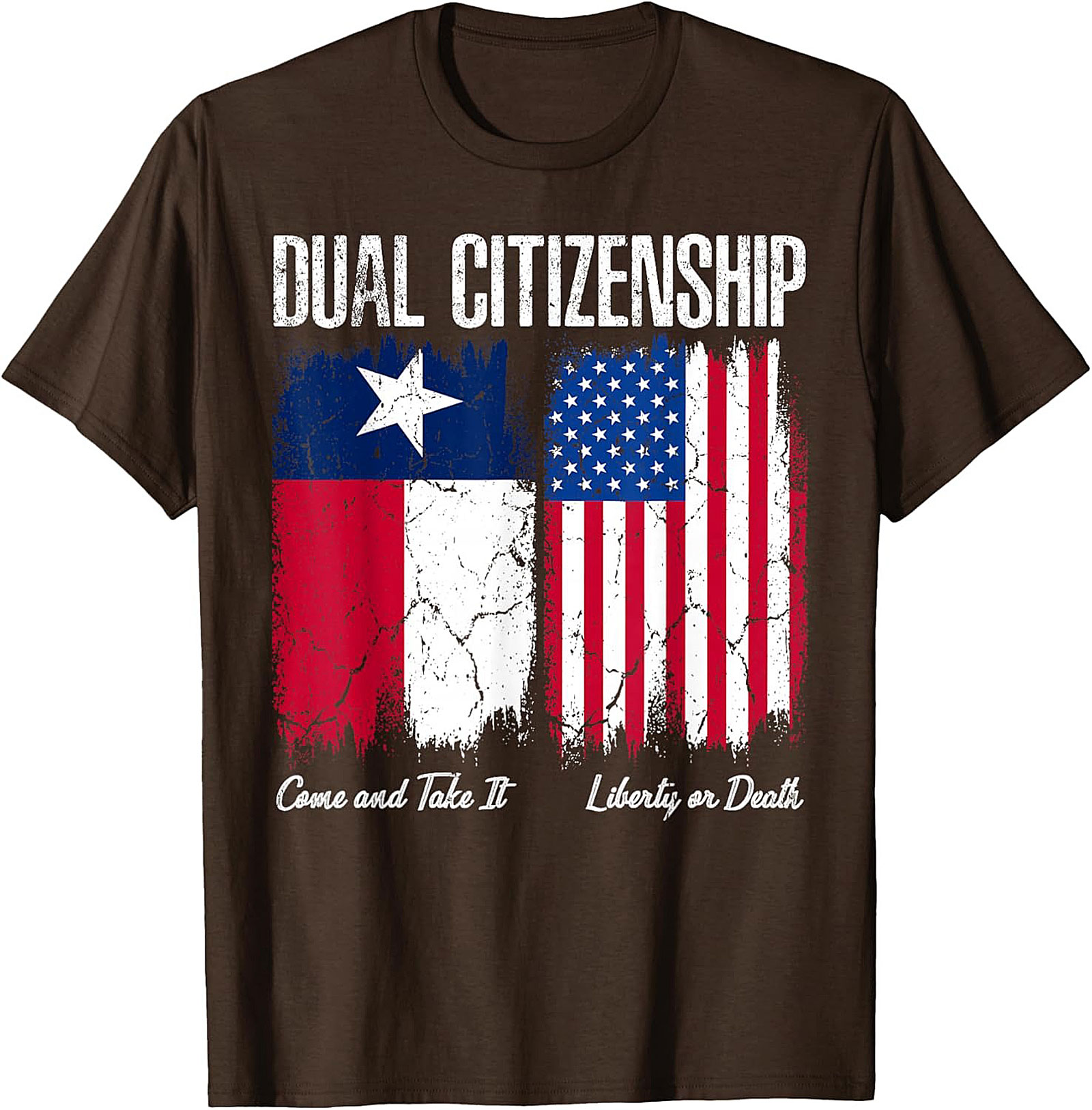 Texas Dual Citizenship T-Shirt | Patriotic US & Texas Flag Tee
