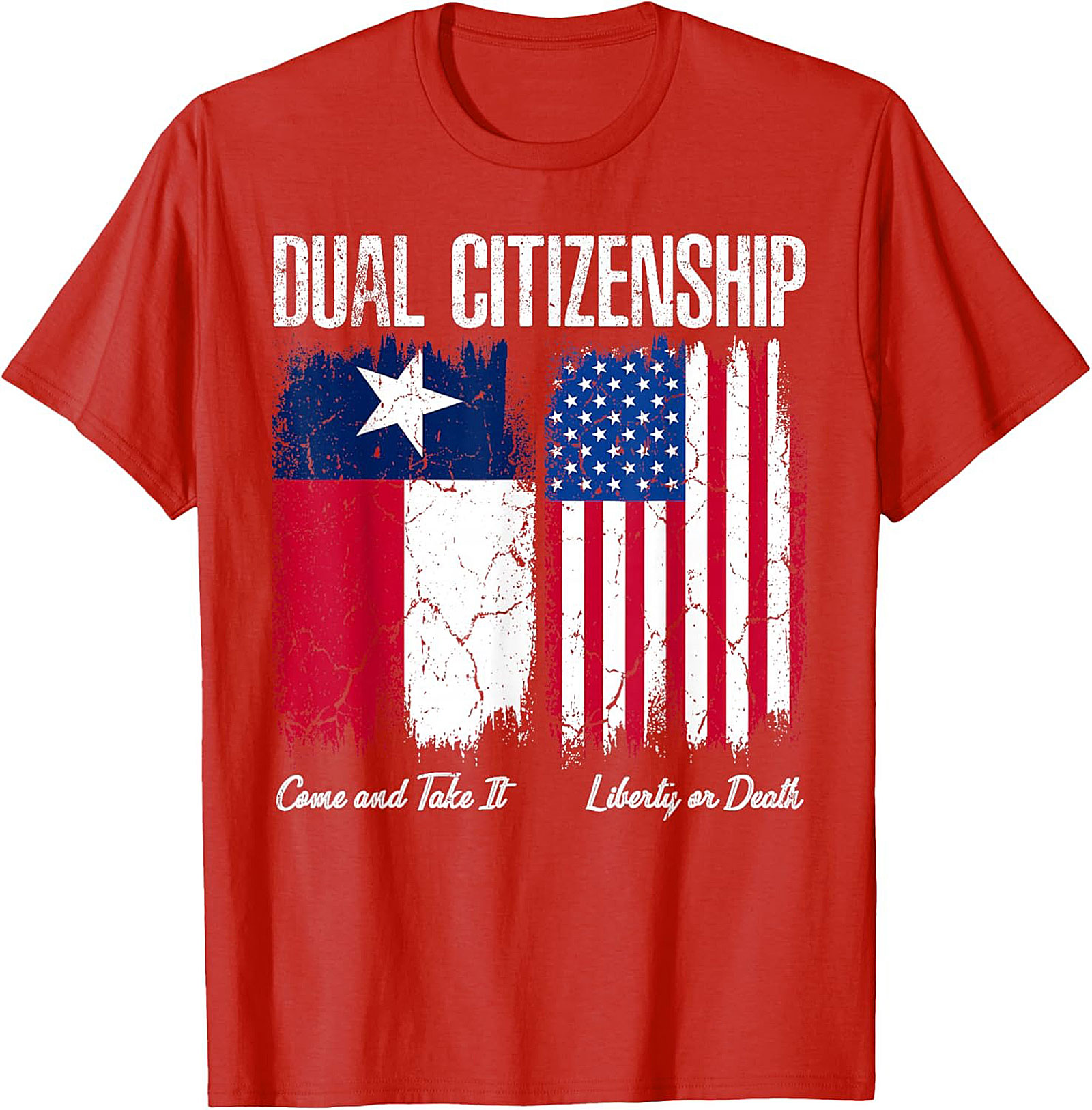 Texas Dual Citizenship T-Shirt | Patriotic US & Texas Flag Tee