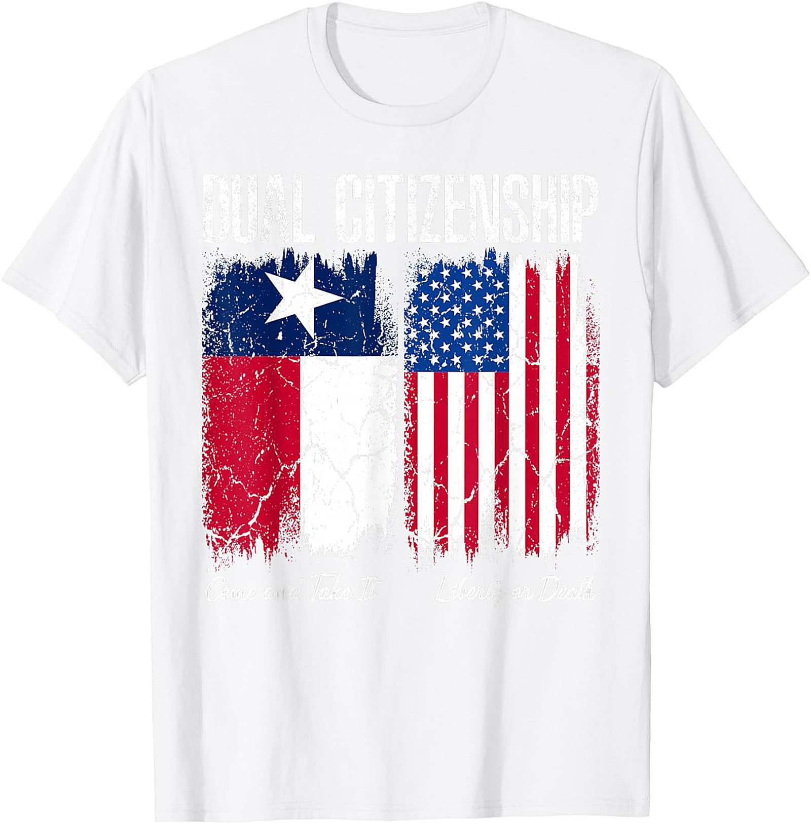 Texas Dual Citizenship T-Shirt | Patriotic US & Texas Flag Tee