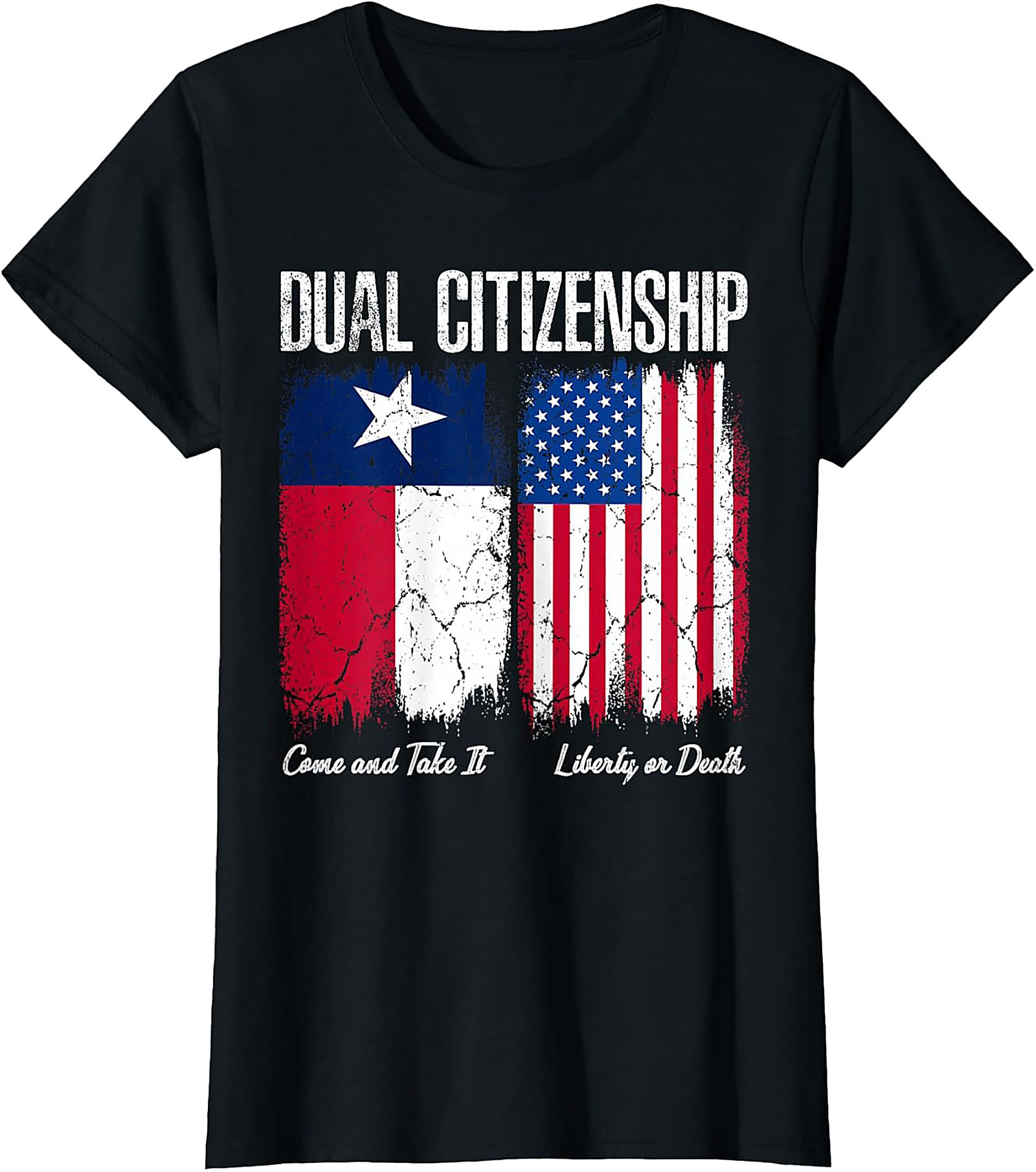 Texas Dual Citizenship T-Shirt | Patriotic US & Texas Flag Tee