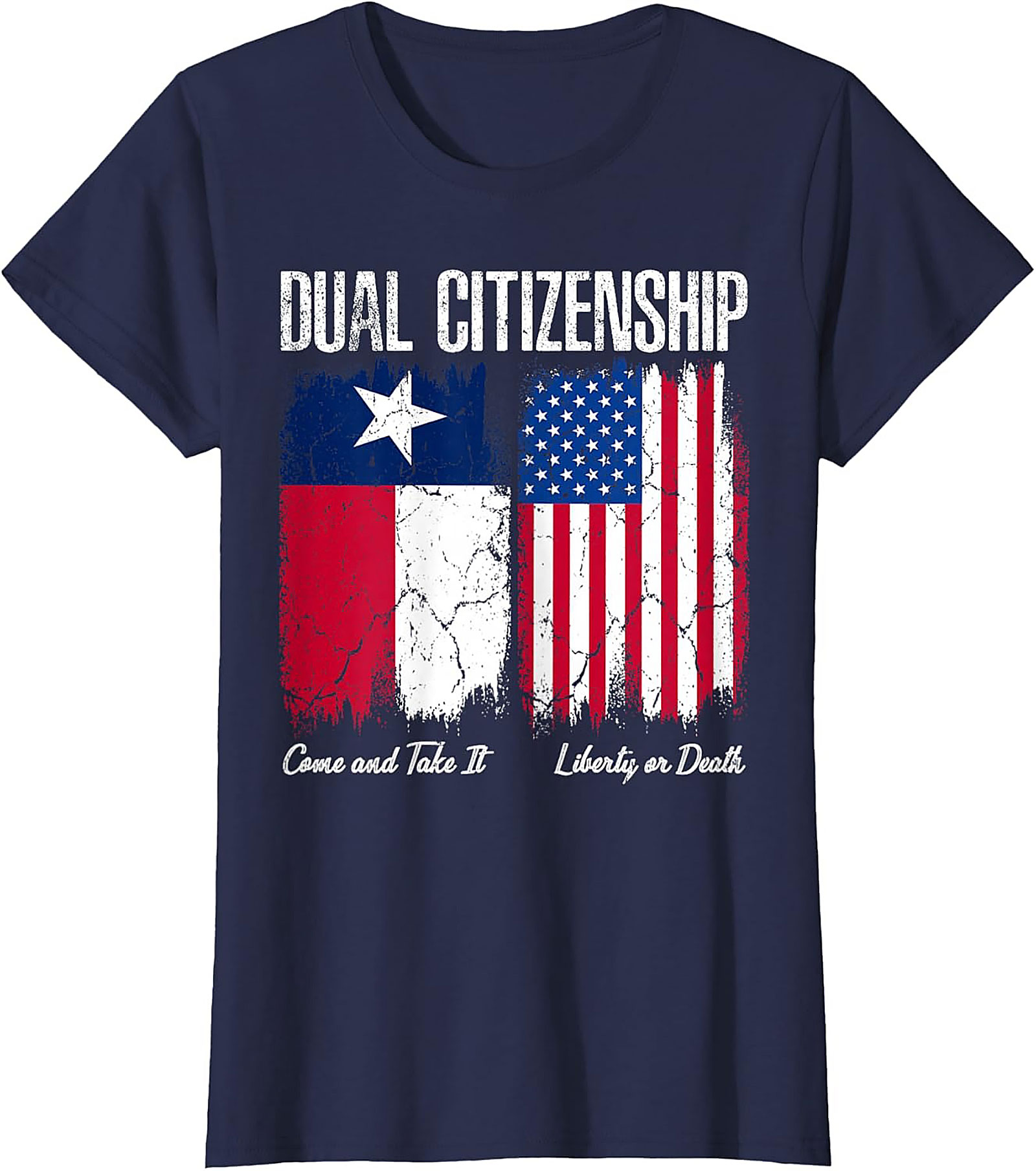Texas Dual Citizenship T-Shirt | Patriotic US & Texas Flag Tee