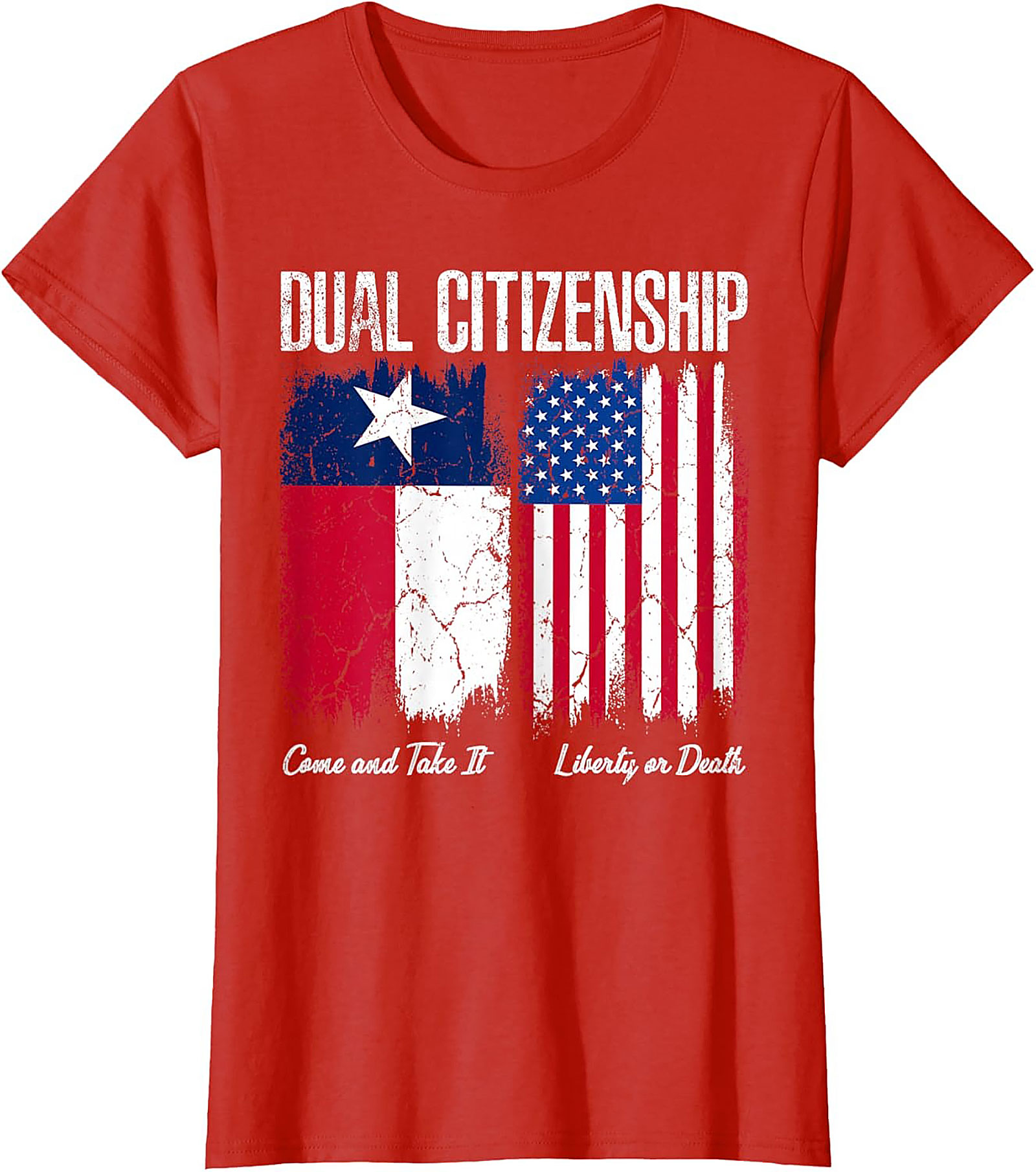 Texas Dual Citizenship T-Shirt | Patriotic US & Texas Flag Tee