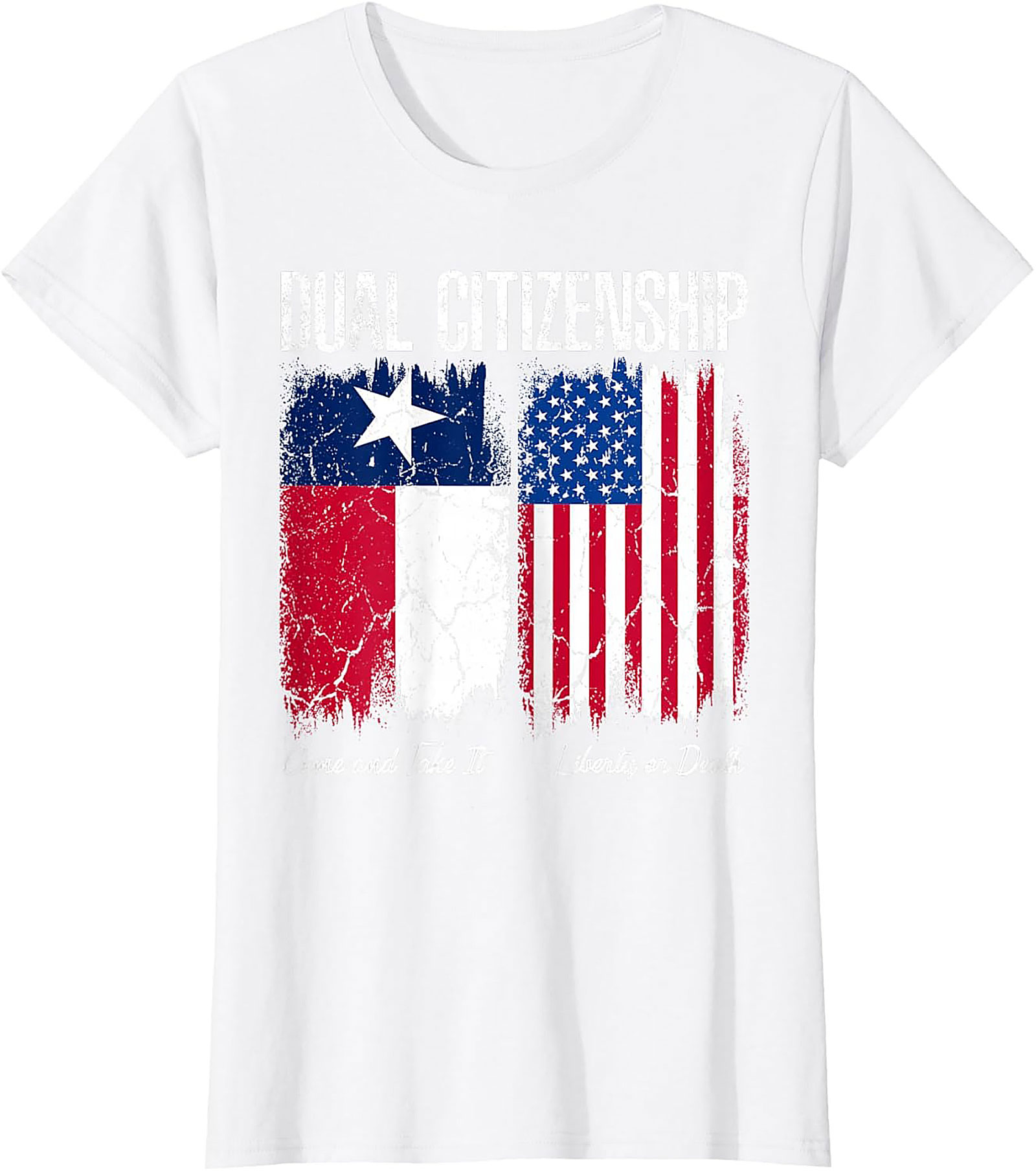 Texas Dual Citizenship T-Shirt | Patriotic US & Texas Flag Tee