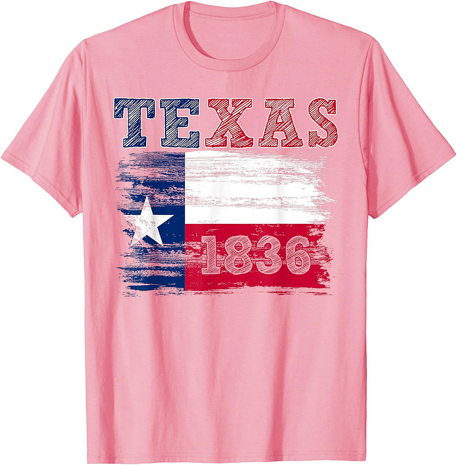 Texas 1836 Flag Graphic Tee | Distressed Texas Pride T-shirt