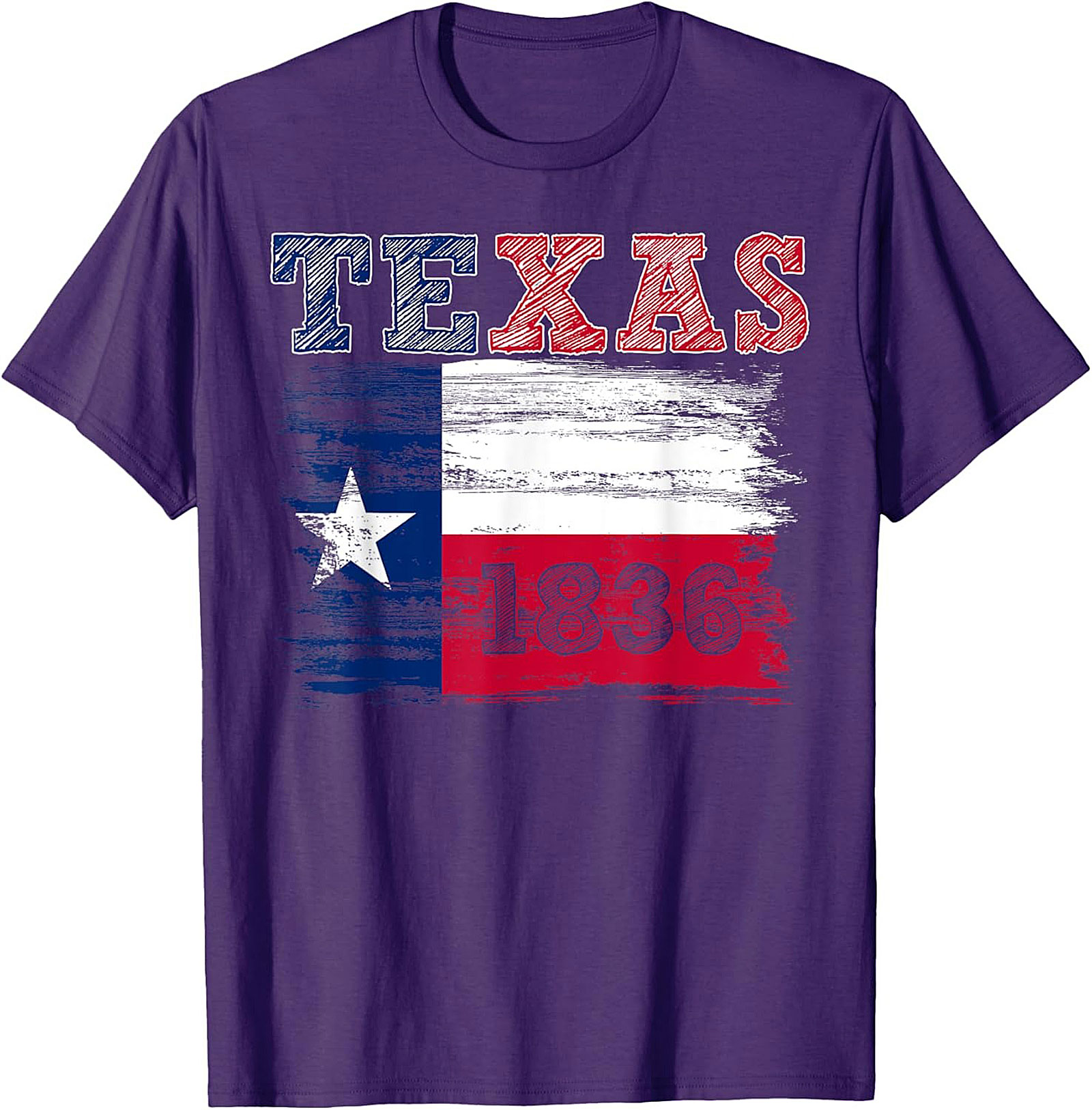 Texas 1836 Flag Graphic Tee | Distressed Texas Pride T-shirt