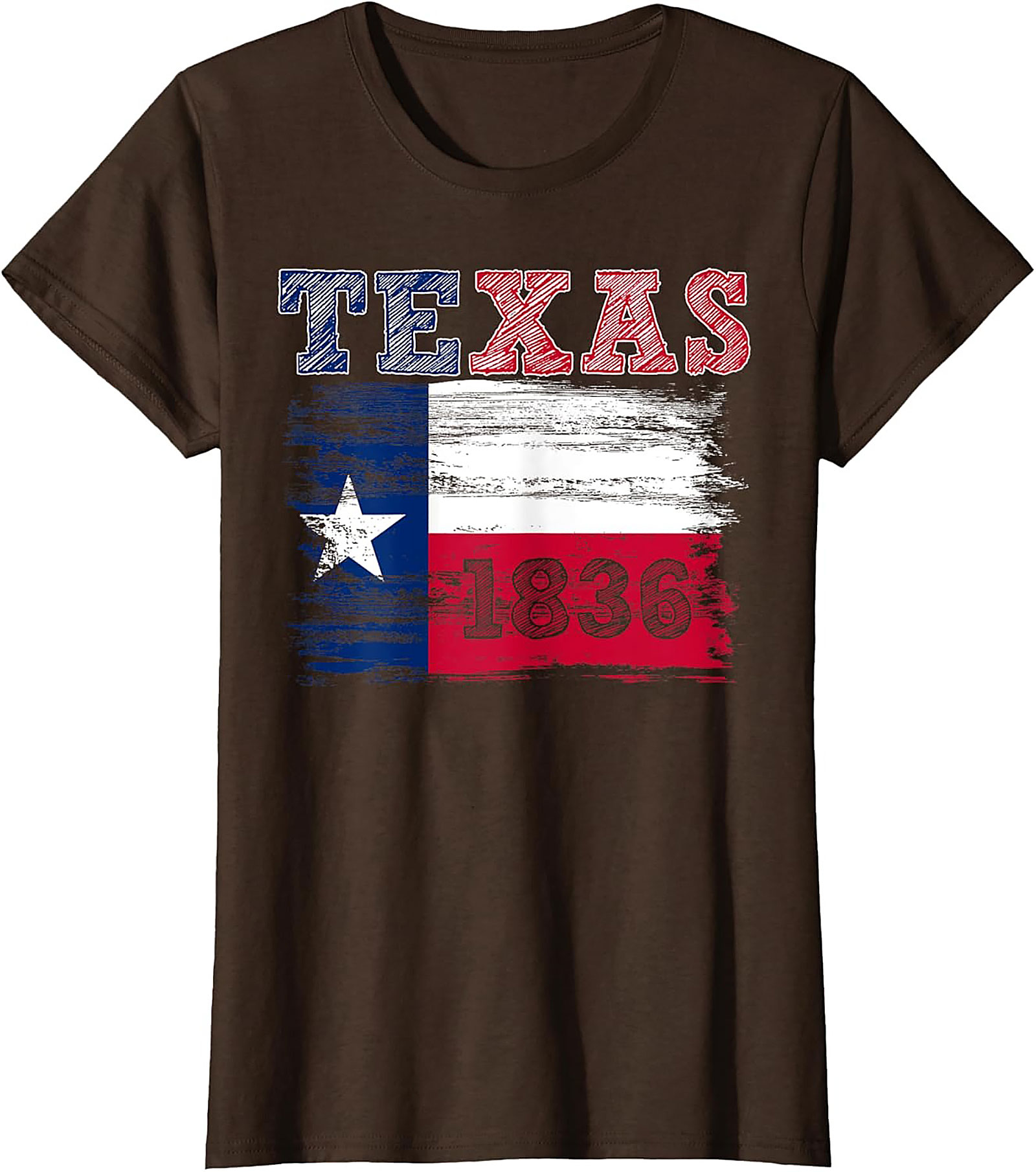 Texas 1836 Flag Graphic Tee | Distressed Texas Pride T-shirt