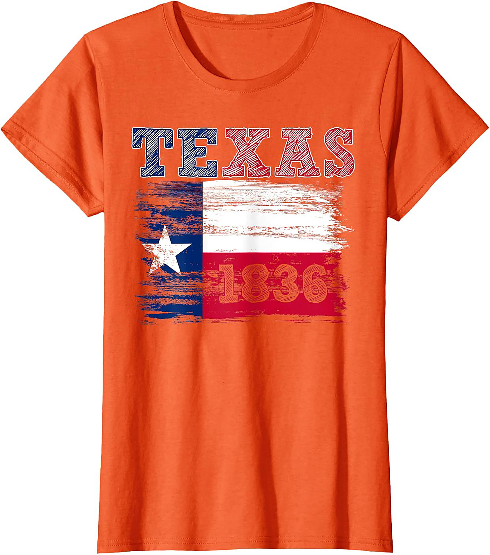 Texas 1836 Flag Graphic Tee | Distressed Texas Pride T-shirt