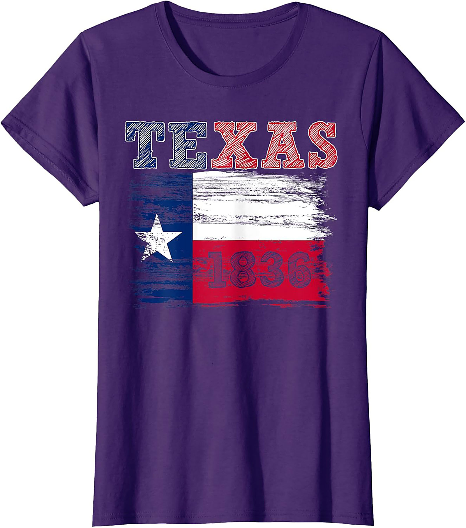 Texas 1836 Flag Graphic Tee | Distressed Texas Pride T-shirt