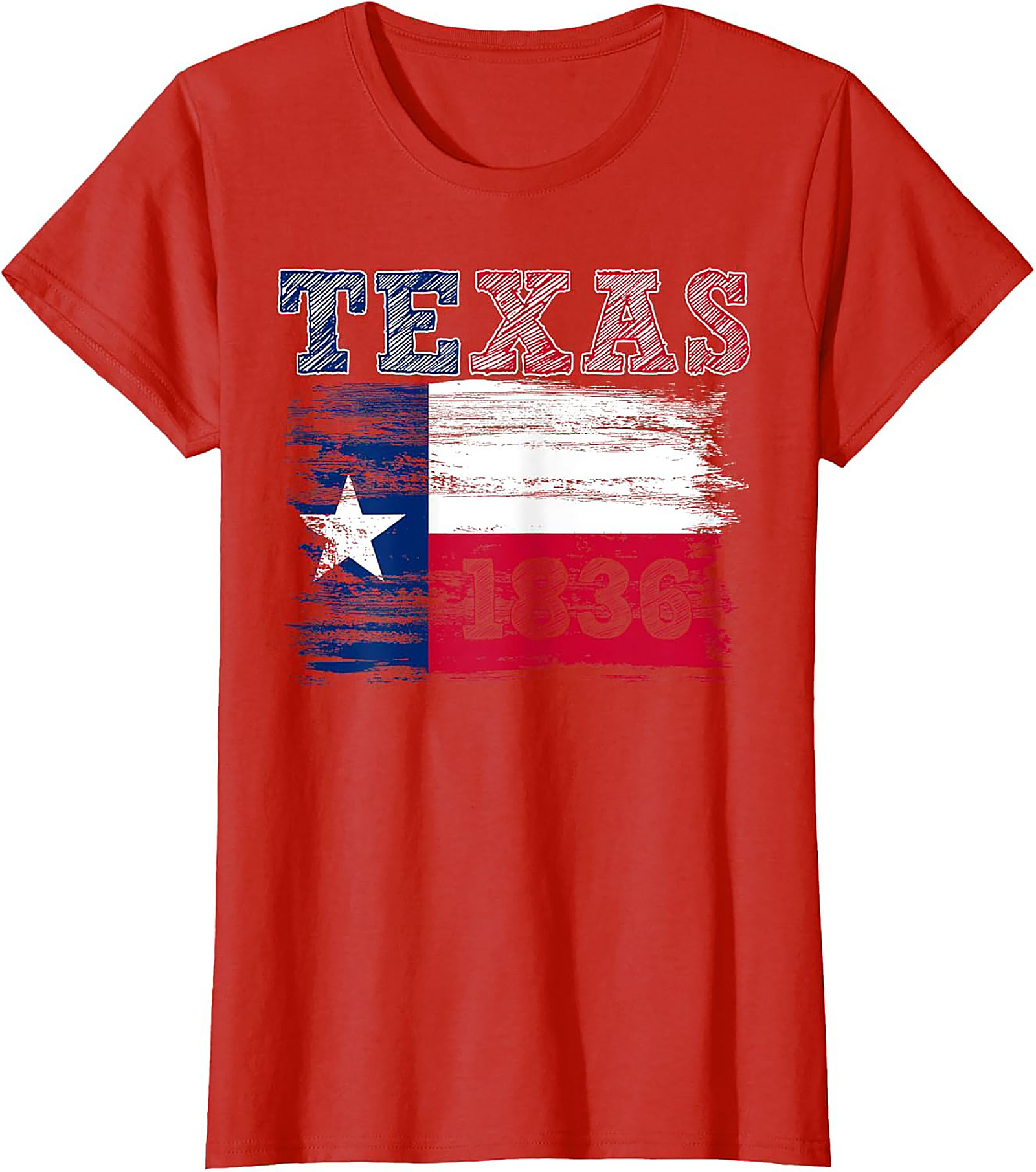 Texas 1836 Flag Graphic Tee | Distressed Texas Pride T-shirt