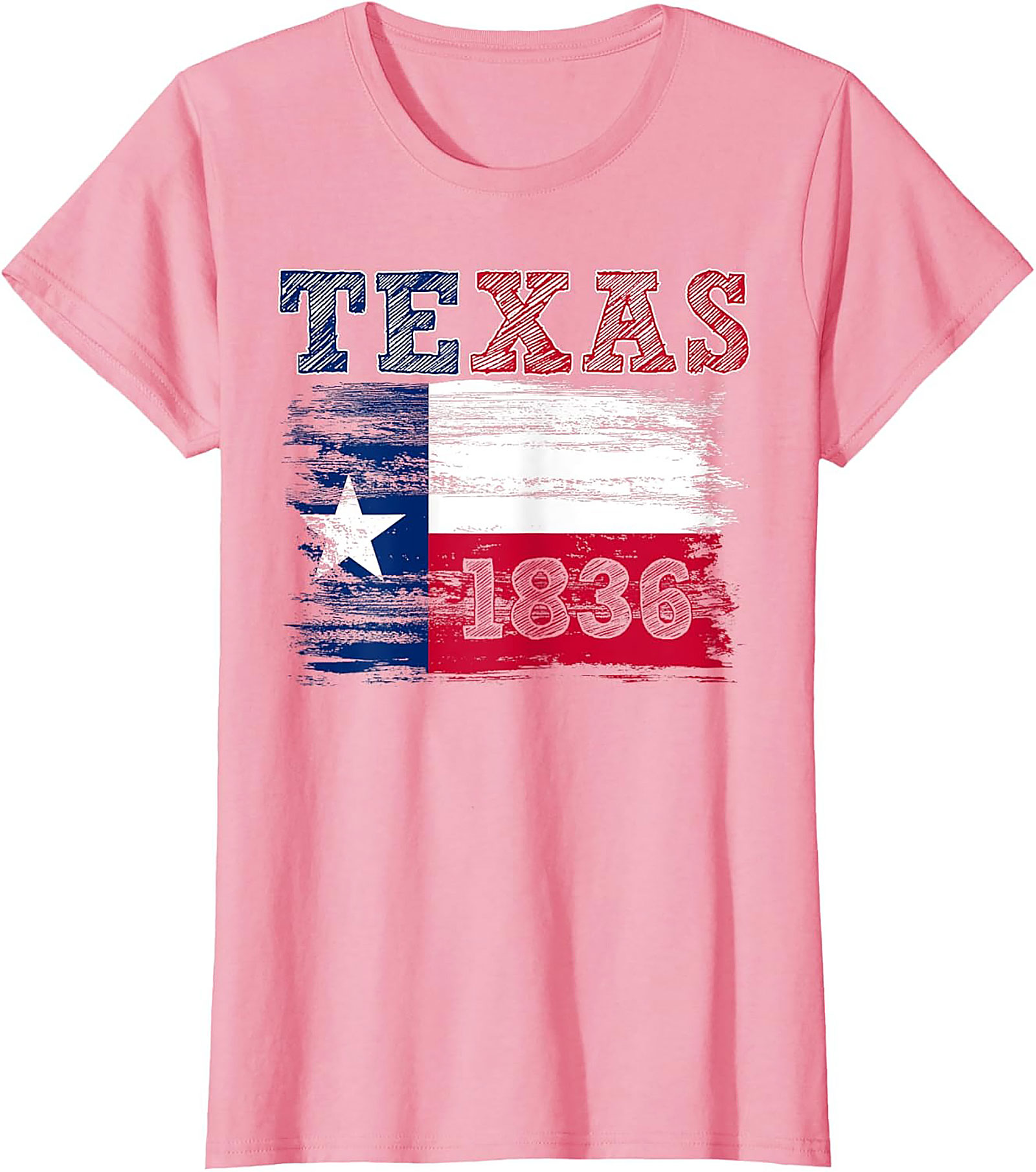 Texas 1836 Flag Graphic Tee | Distressed Texas Pride T-shirt