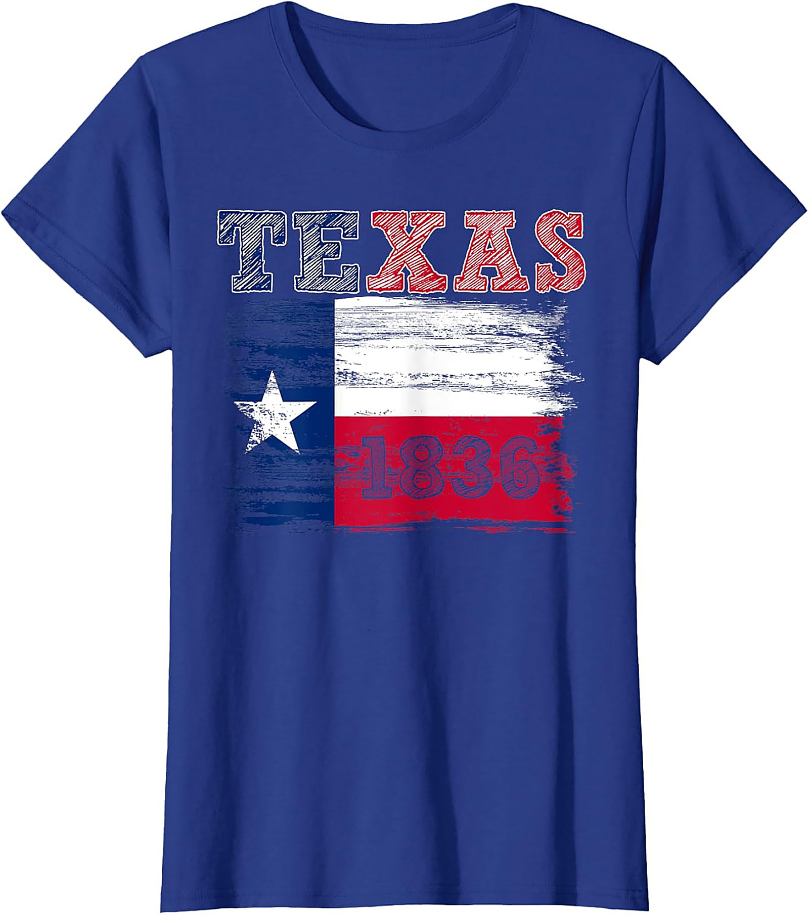 Texas 1836 Flag Graphic Tee | Distressed Texas Pride T-shirt
