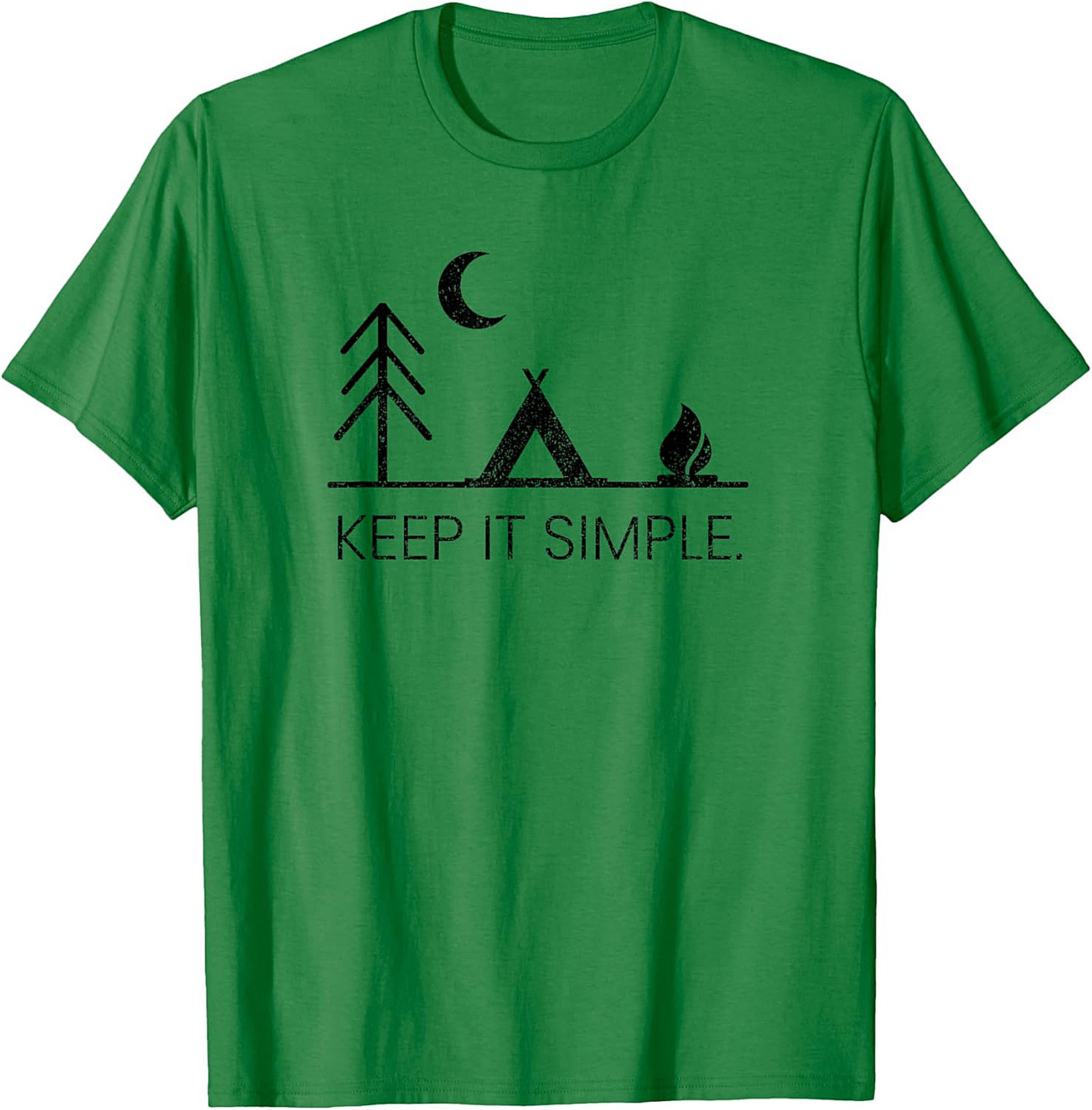 Keep It Simple Camping Graphic Tee - Minimalist Nature Unisex T-Shirt