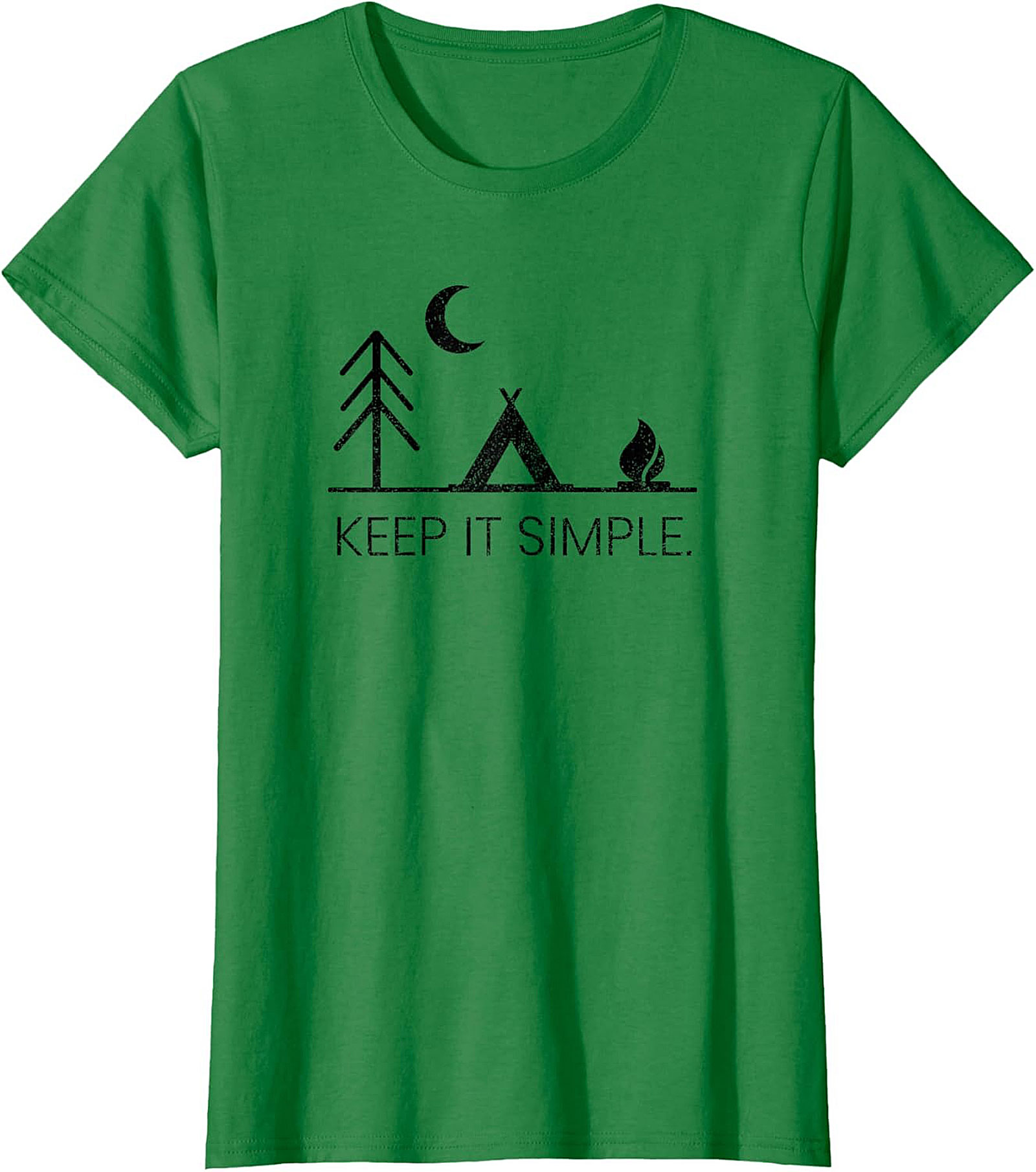 Keep It Simple Camping Graphic Tee - Minimalist Nature Unisex T-Shirt