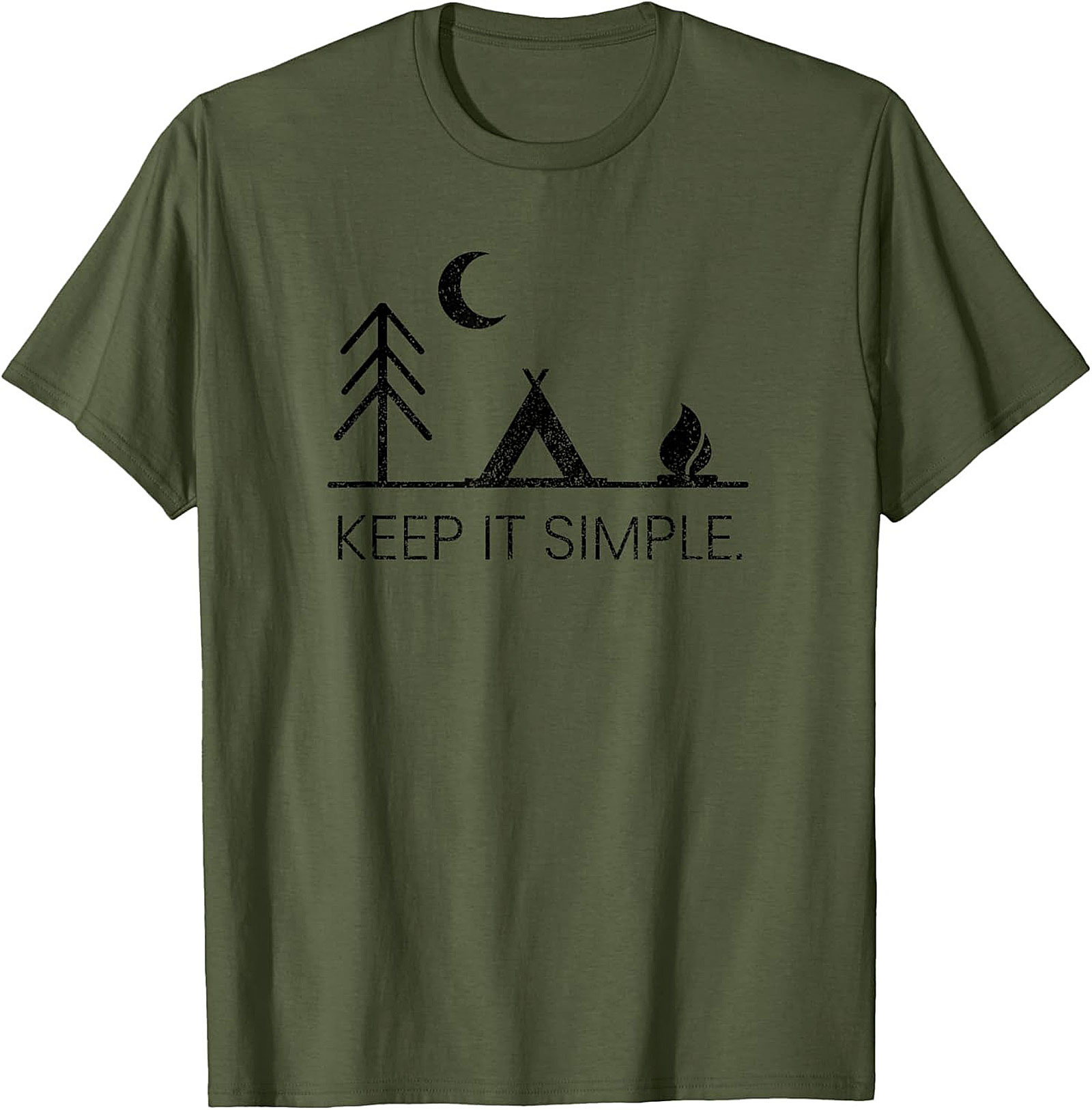 Keep It Simple Camping Graphic Tee - Minimalist Nature Unisex T-Shirt