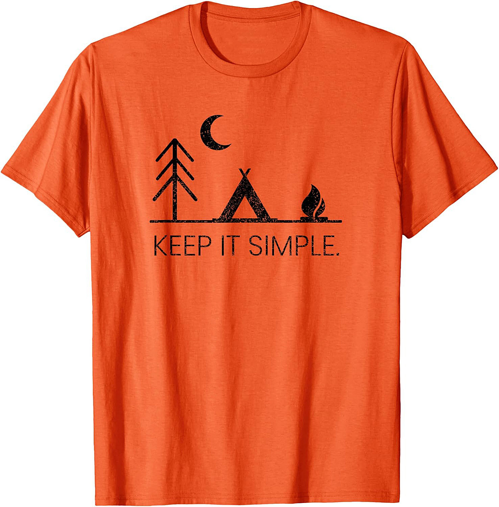 Keep It Simple Camping Graphic Tee - Minimalist Nature Unisex T-Shirt