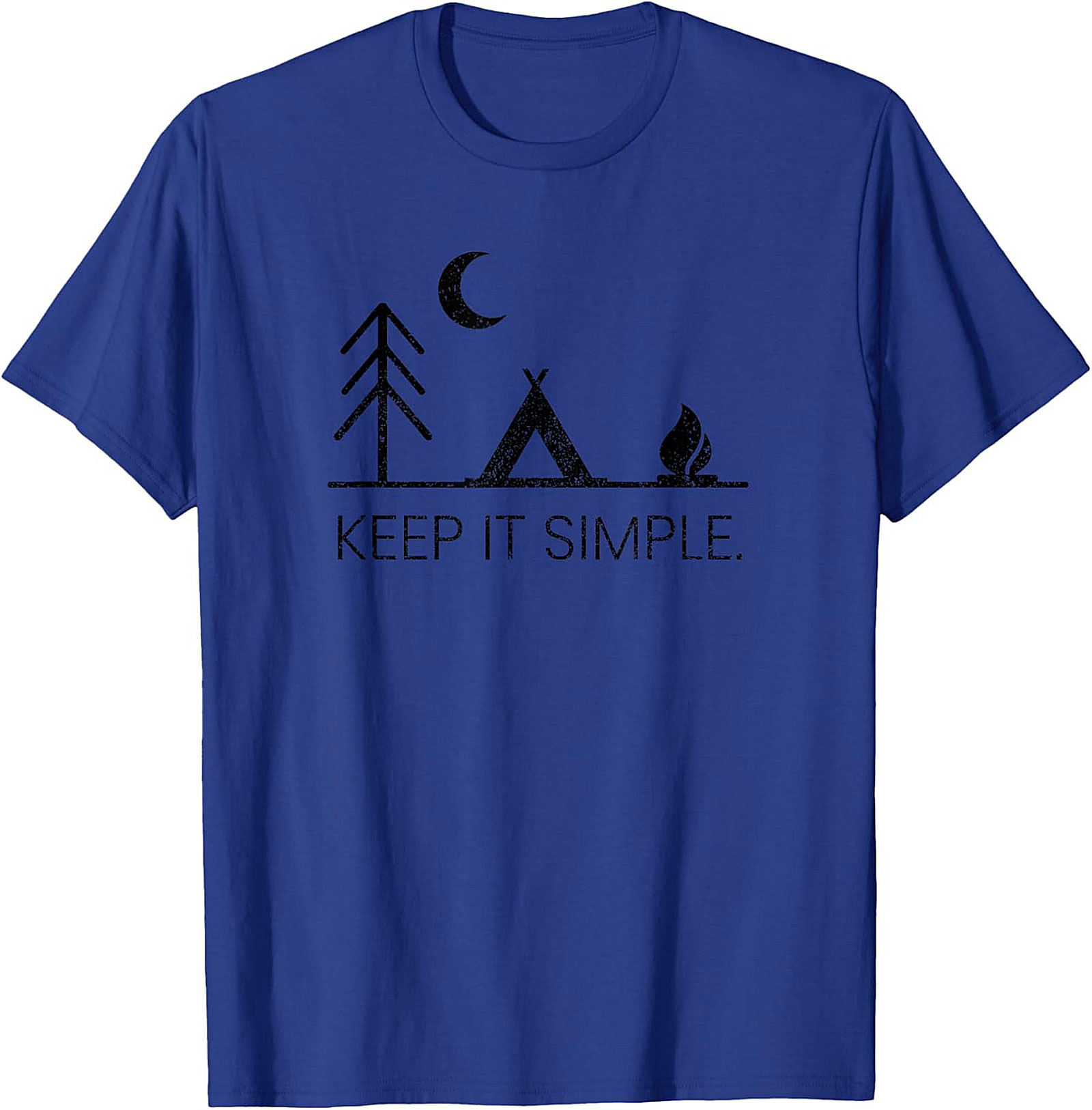 Keep It Simple Camping Graphic Tee - Minimalist Nature Unisex T-Shirt