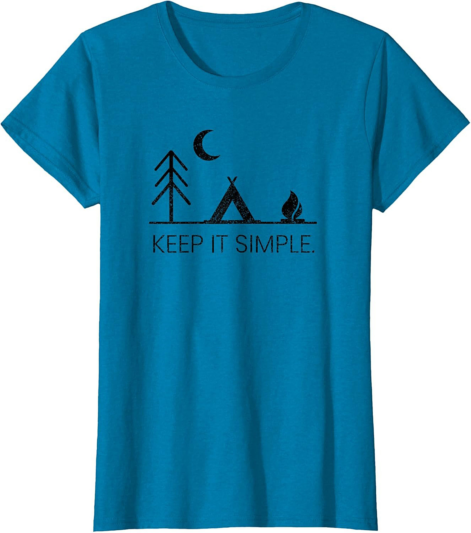 Keep It Simple Camping Graphic Tee - Minimalist Nature Unisex T-Shirt