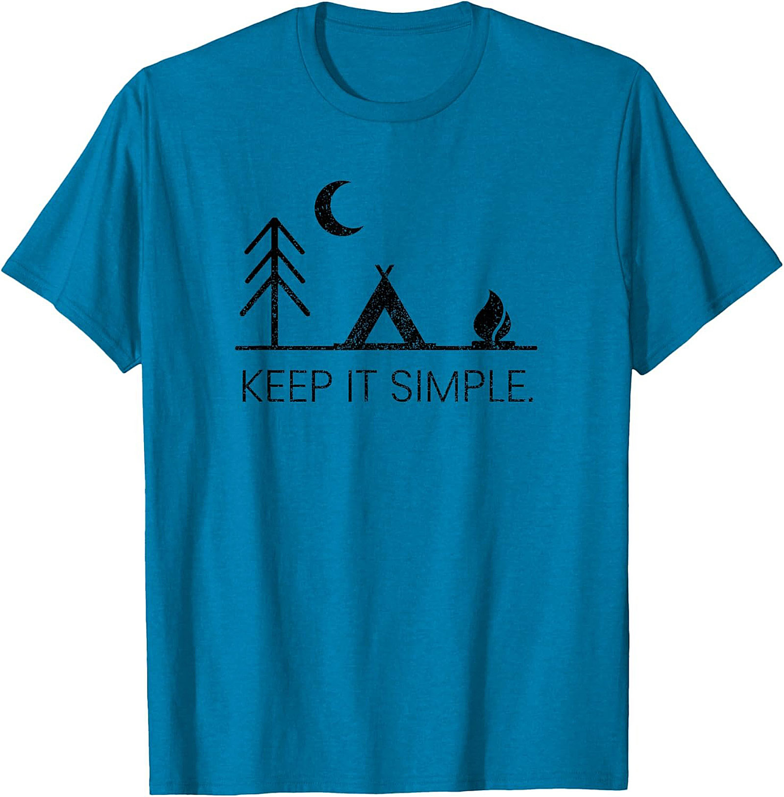 Keep It Simple Camping Graphic Tee - Minimalist Nature Unisex T-Shirt