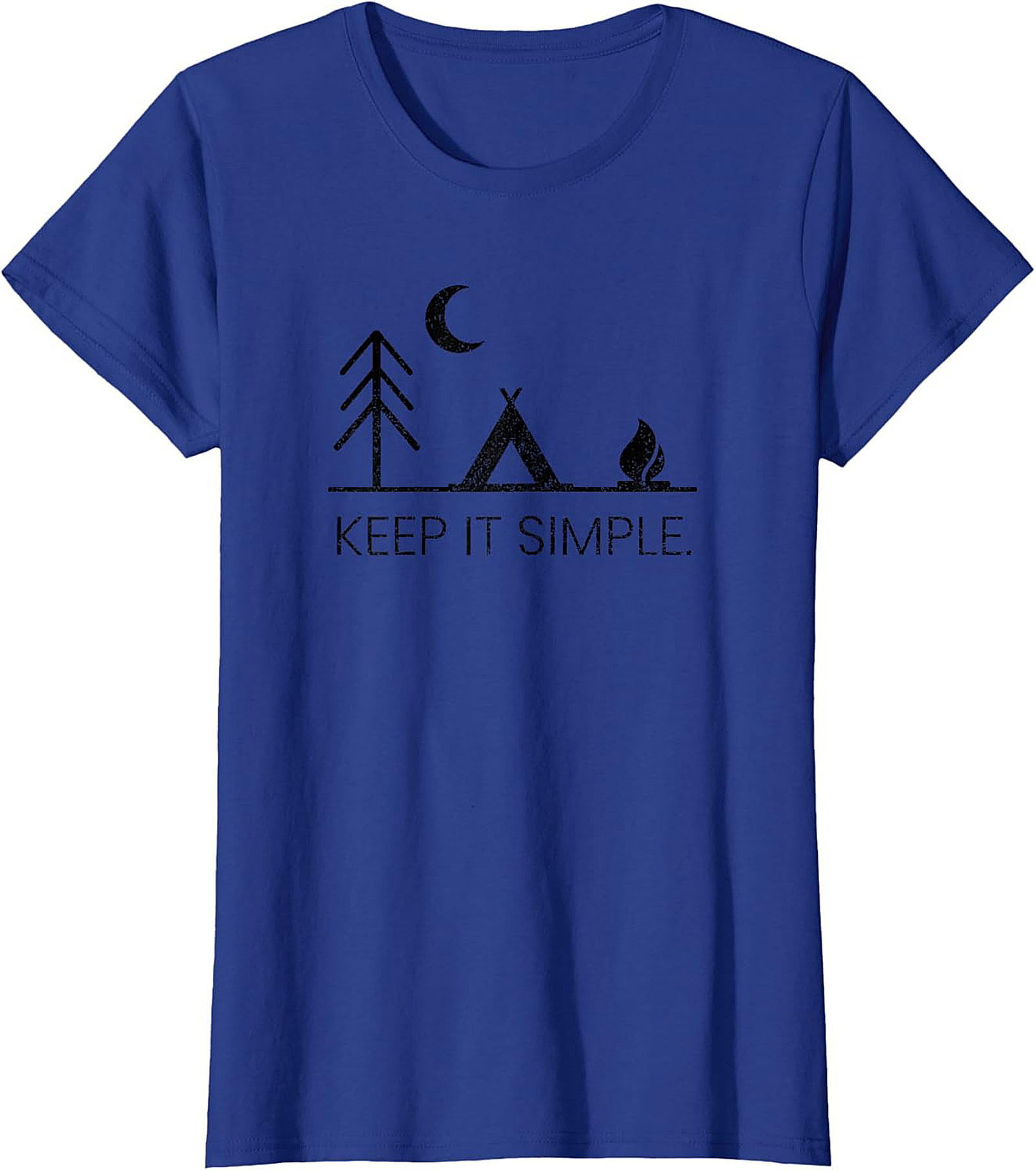 Keep It Simple Camping Graphic Tee - Minimalist Nature Unisex T-Shirt